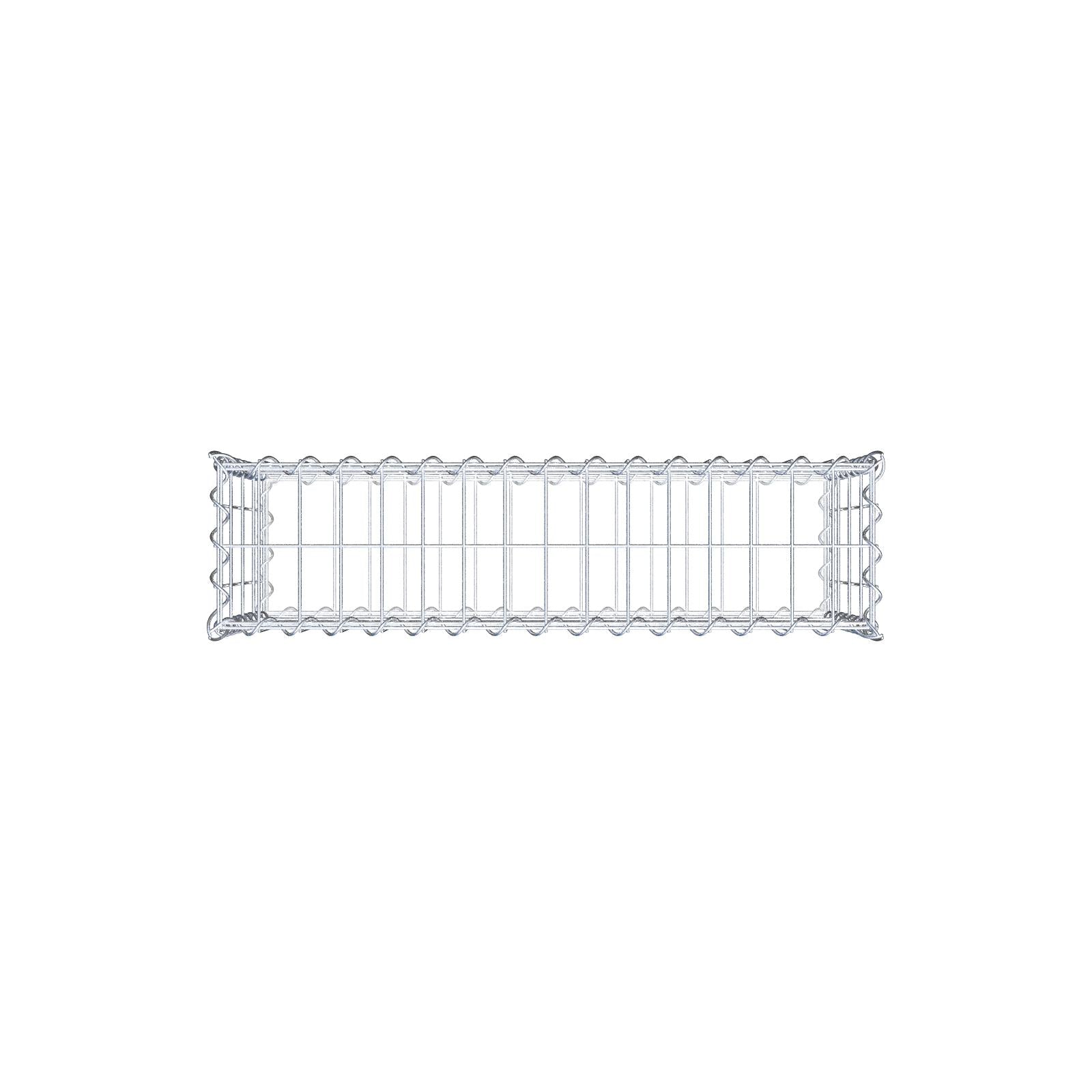 Gabbione 80 cm x 40 cm x 20 cm (L x H x P), maglia 5 cm x 10 cm, spirale