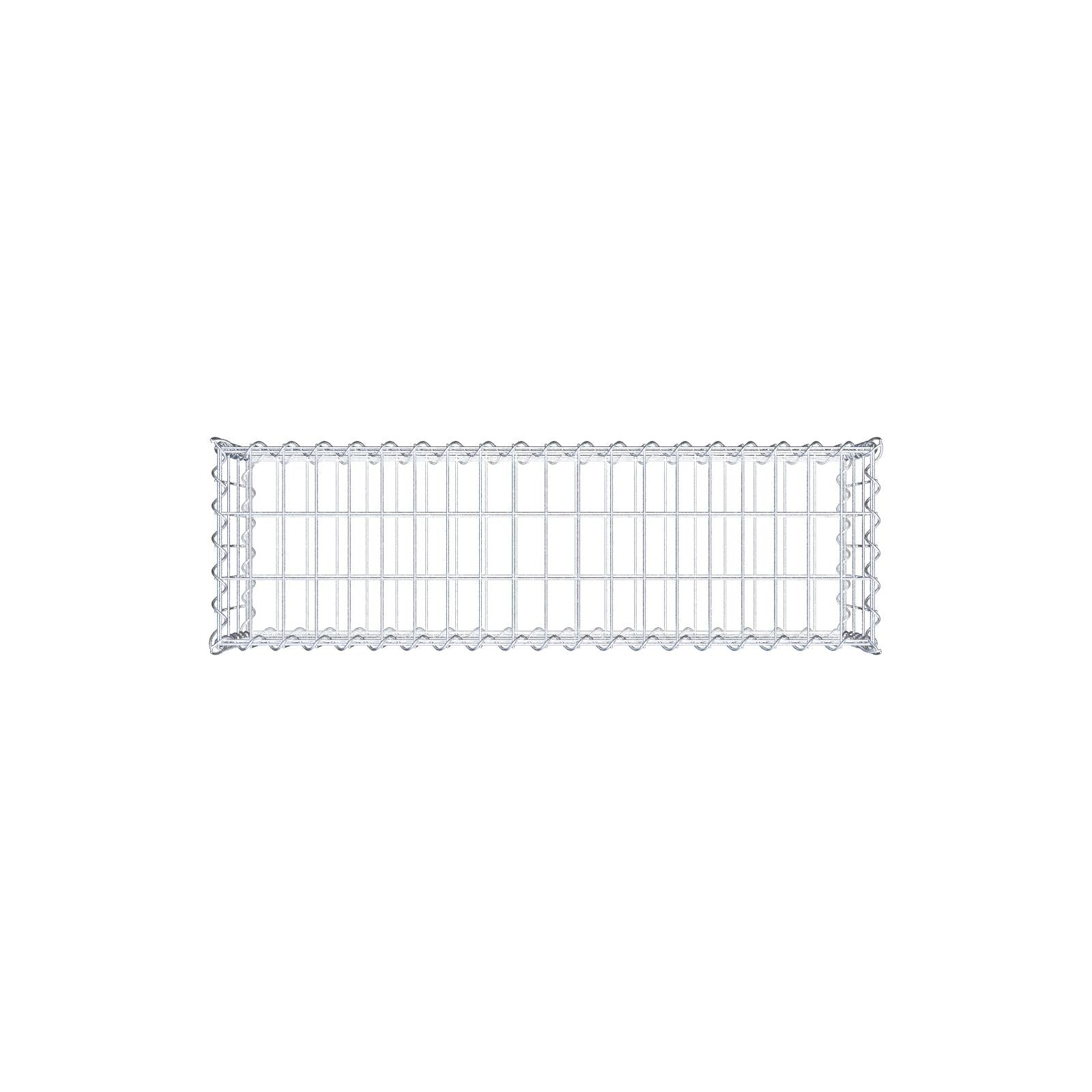 Gabion 100 cm x 30 cm x 30 cm (L x H x D), maskestørrelse 5 cm x 10 cm, spiral