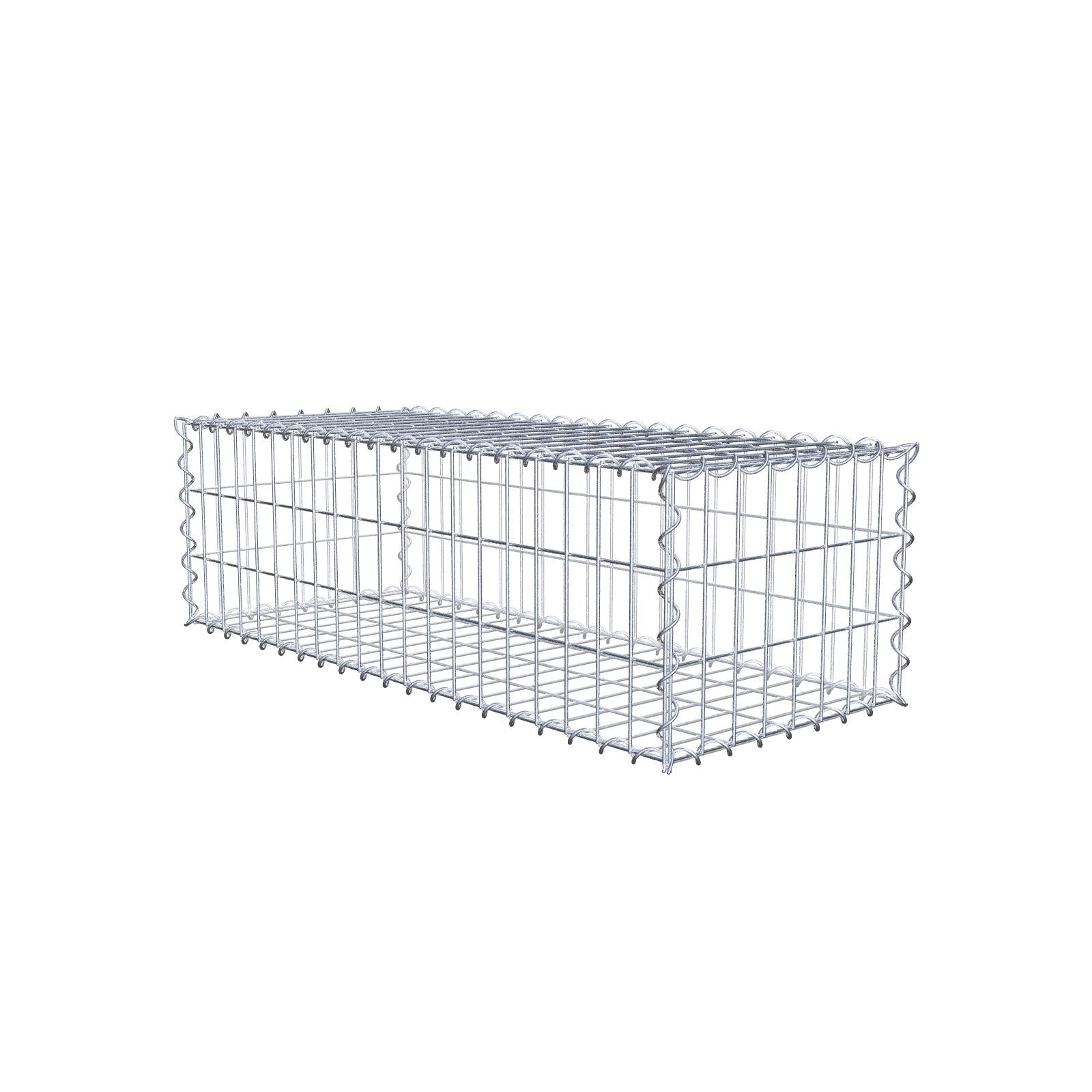 Gabion 100 cm x 30 cm x 40 cm (L x H x P), mailles 5 cm x 10 cm, spirale