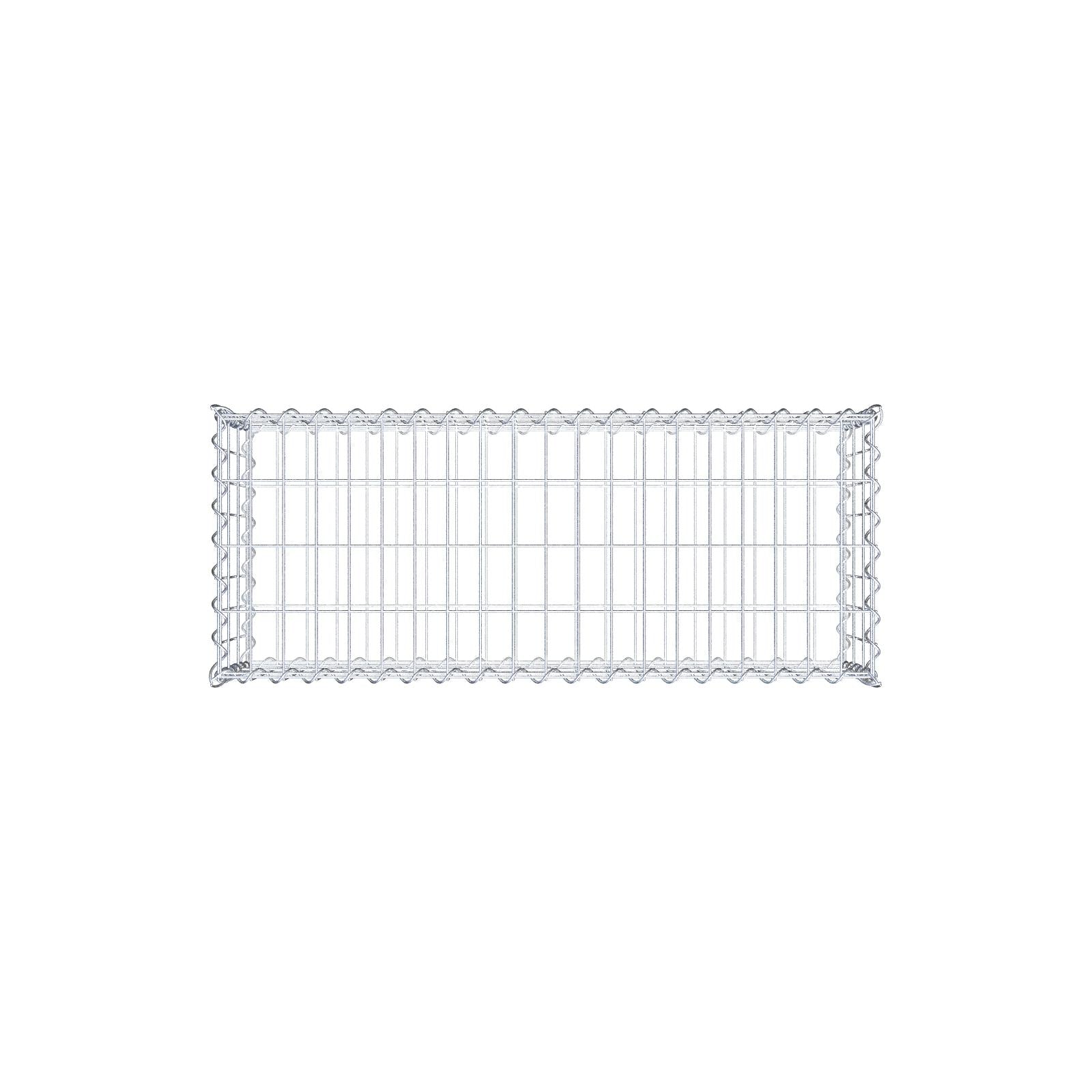 Gabion 100 cm x 30 cm x 40 cm (L x H x D), maskestørrelse 5 cm x 10 cm, spiral