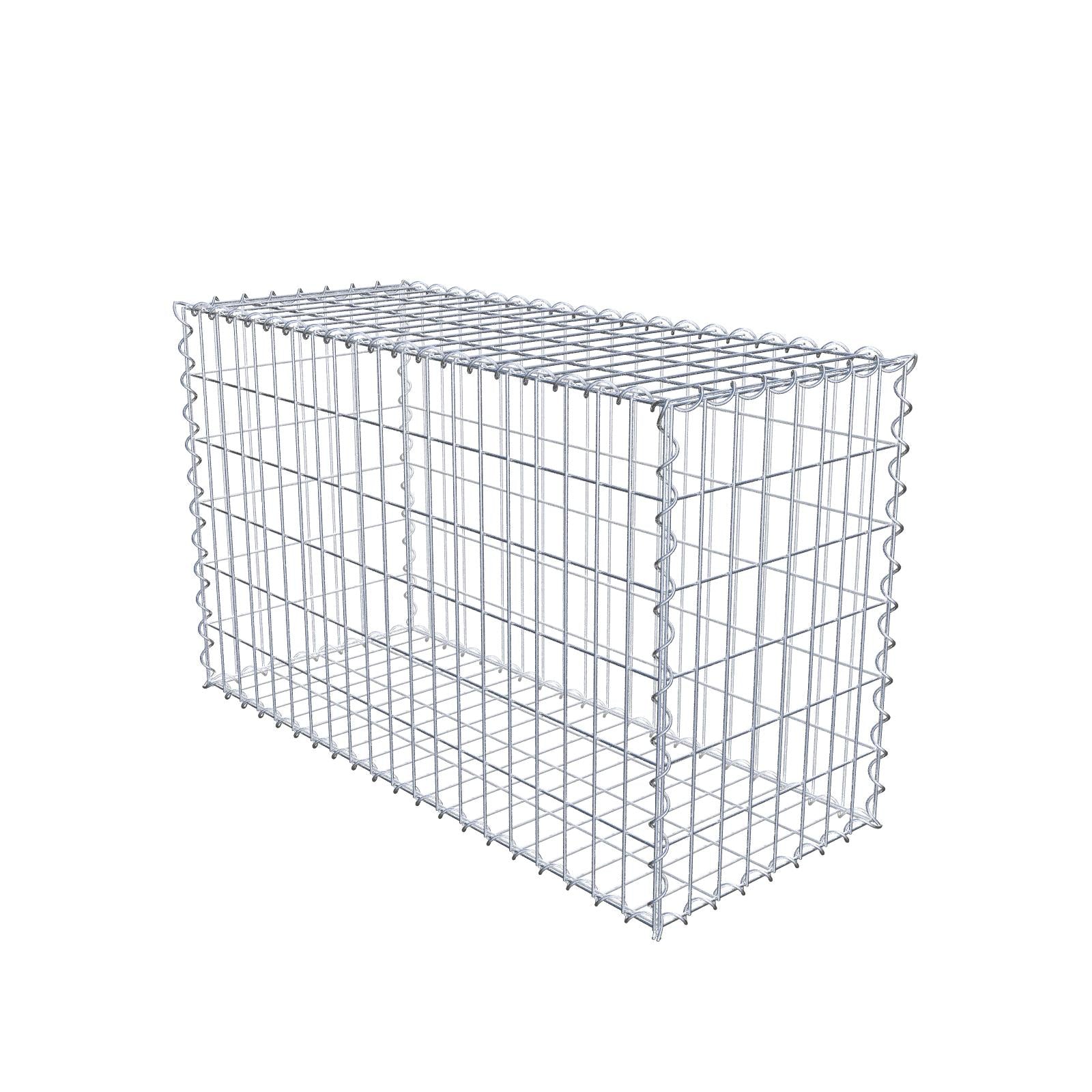 Gabion 100 cm x 60 cm x 40 cm (L x H x P), mailles 5 cm x 10 cm, spirale