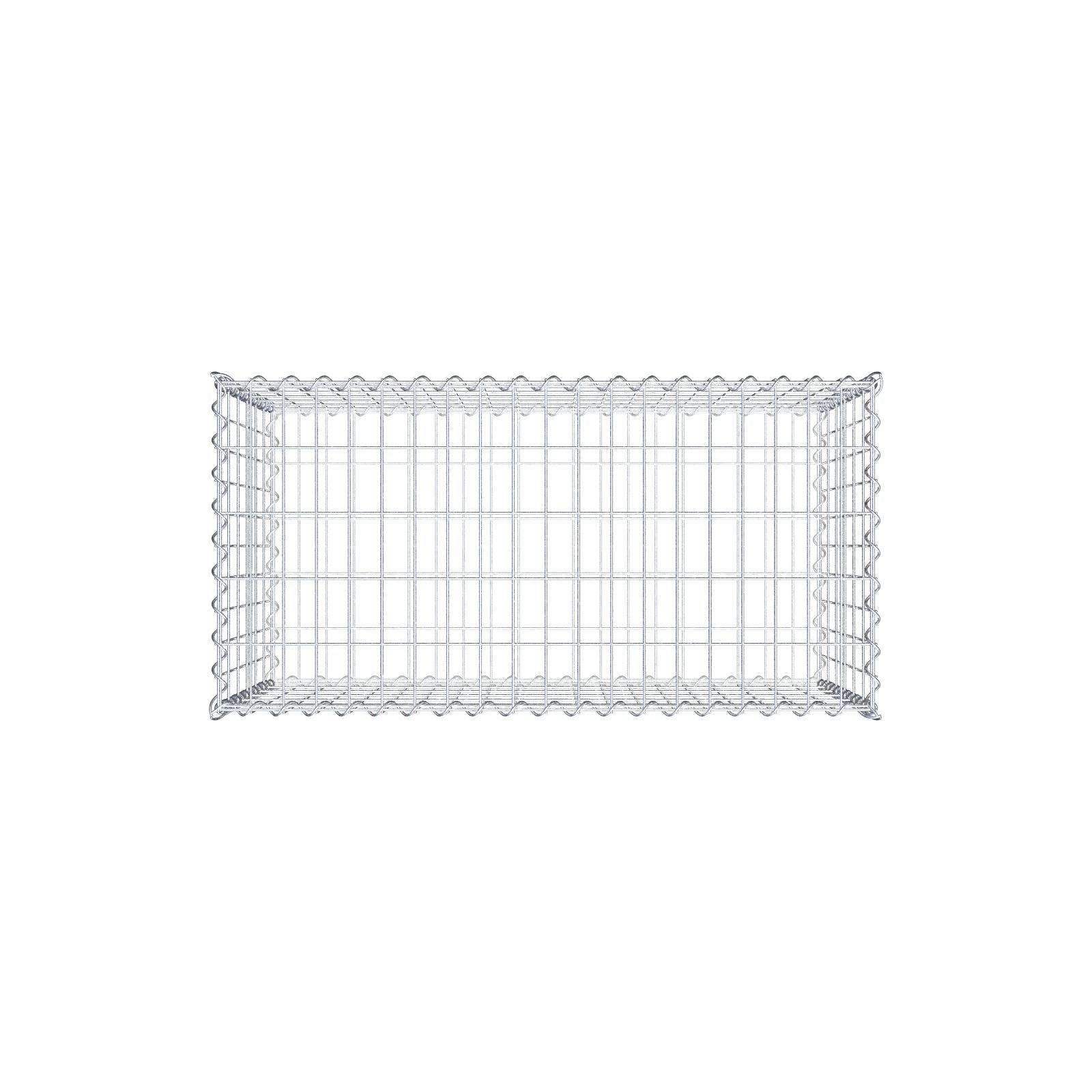 Gabion 100 cm x 60 cm x 50 cm (L x H x D), maskstorlek 5 cm x 10 cm, spiral