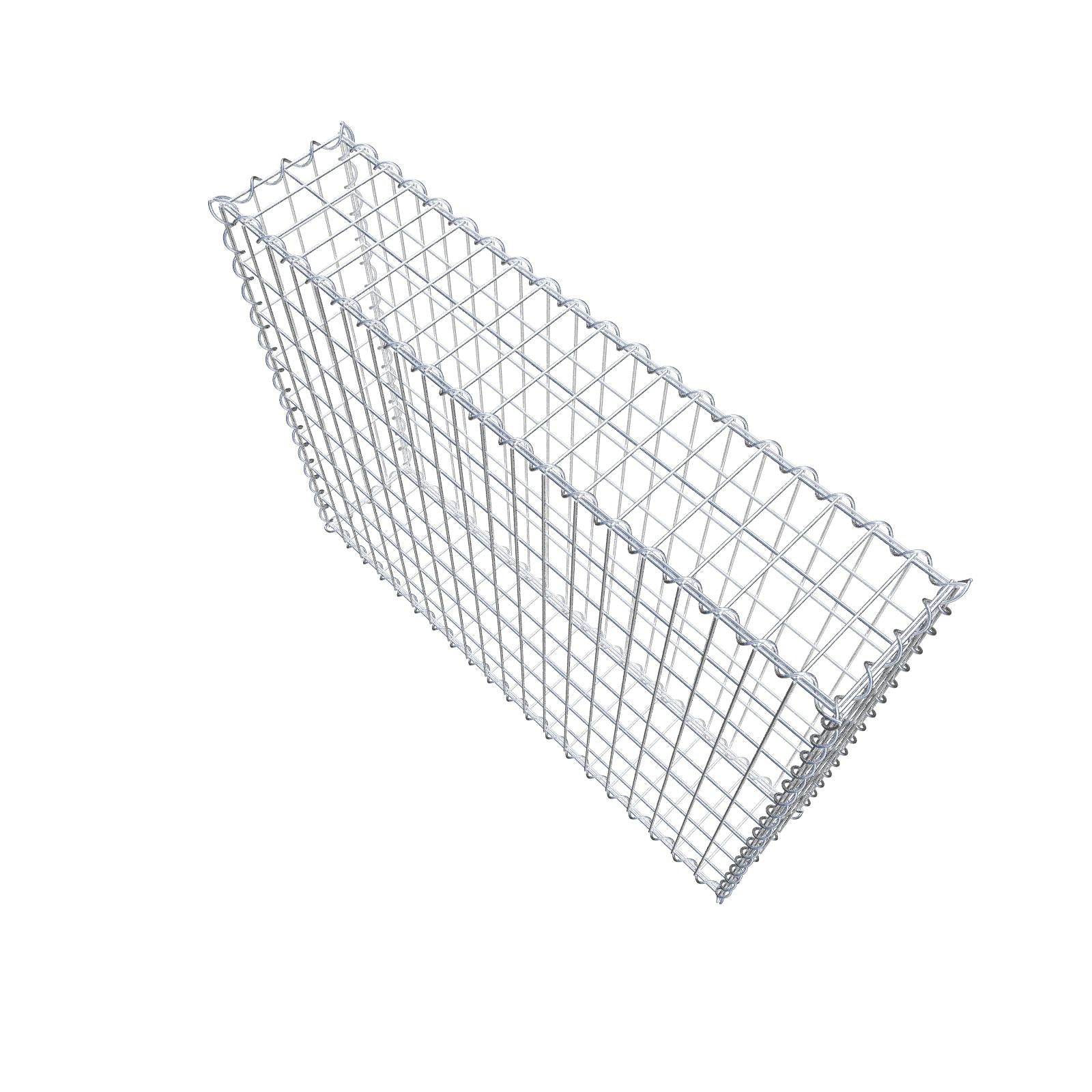 Gabione 100 cm x 80 cm x 20 cm (L x H x T), Maschenweite 5 cm x 10 cm, Spirale