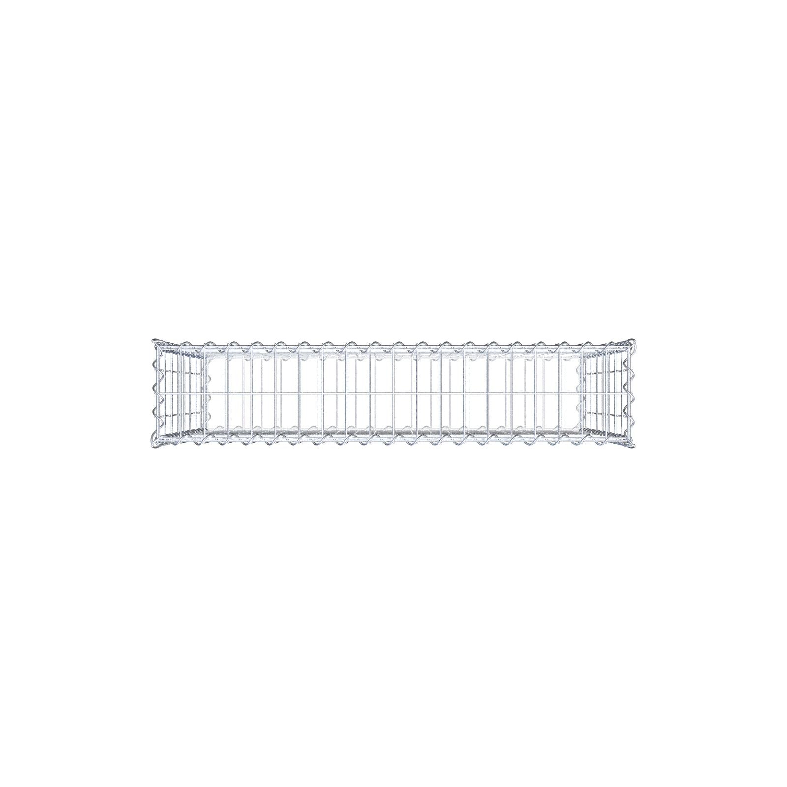 Gabione 100 cm x 80 cm x 20 cm (L x H x T), Maschenweite 5 cm x 10 cm, Spirale