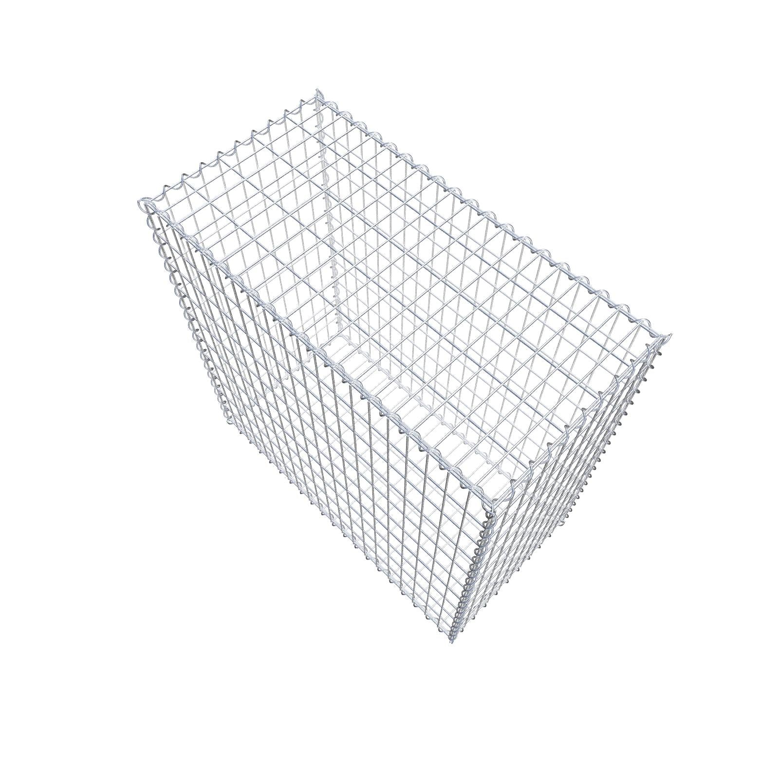 Gabione 100 cm x 100 cm x 50 cm (L x H x T), Maschenweite 5 cm x 10 cm, Spirale