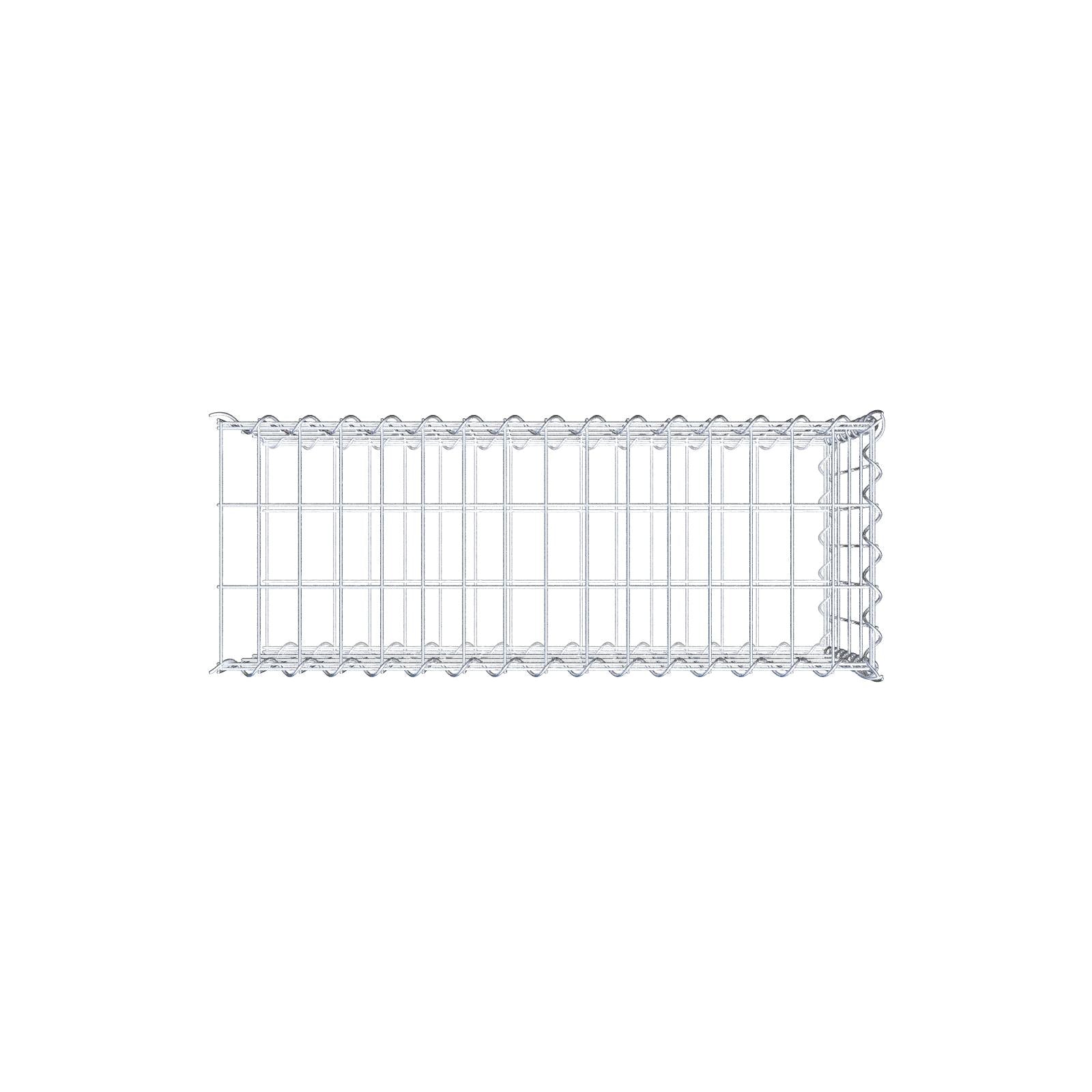Extra gabion typ 2 80 cm x 40 cm x 30 cm (L x H x D), maskstorlek 5 cm x 10 cm, spiral