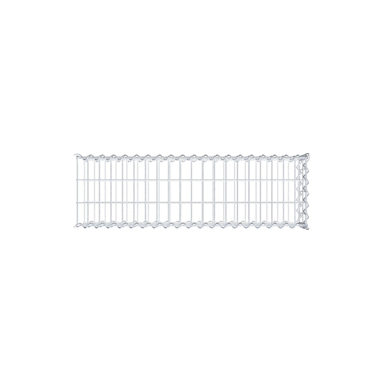 Grown-on gabion type 2 100 cm x 20 cm x 30 cm (L x H x D), mesh size 5 cm x 10 cm, spiral