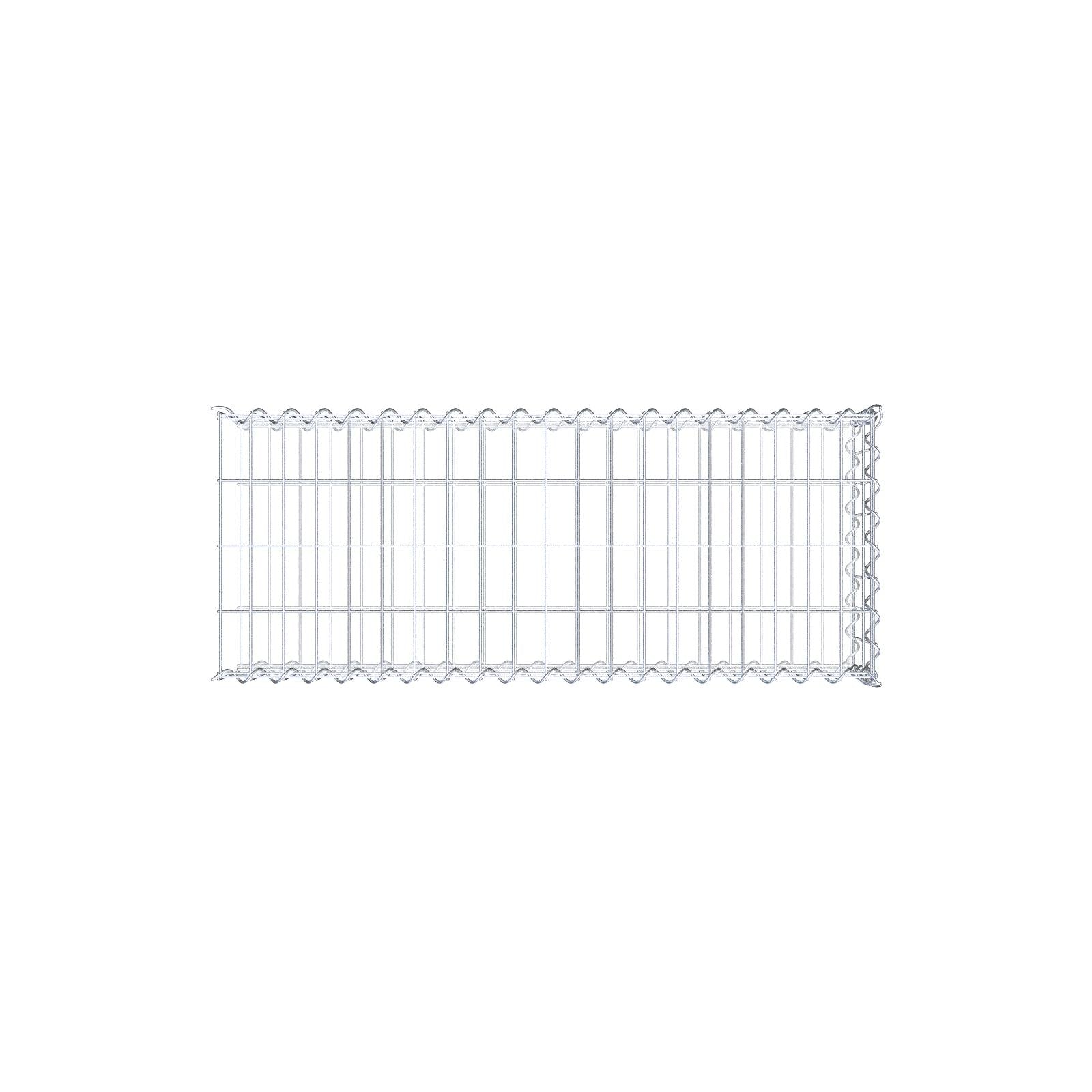 Gabbione aggiuntivo tipo 2 100 cm x 20 cm x 40 cm (L x H x P), maglia 5 cm x 10 cm, a spirale