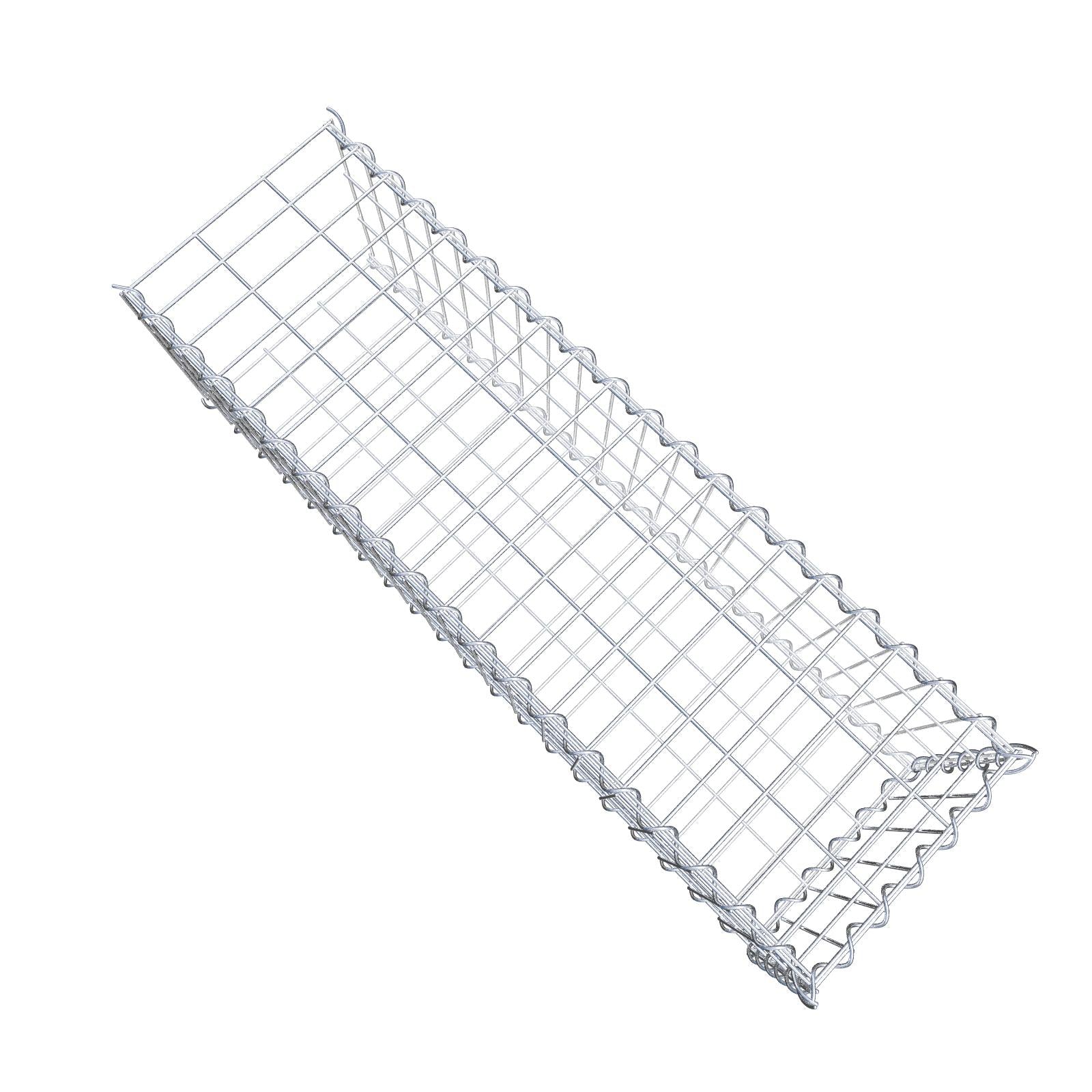 Opvokset gabion type 2 100 cm x 30 cm x 30 cm (L x H x D), maskestørrelse 5 cm x 10 cm, spiral