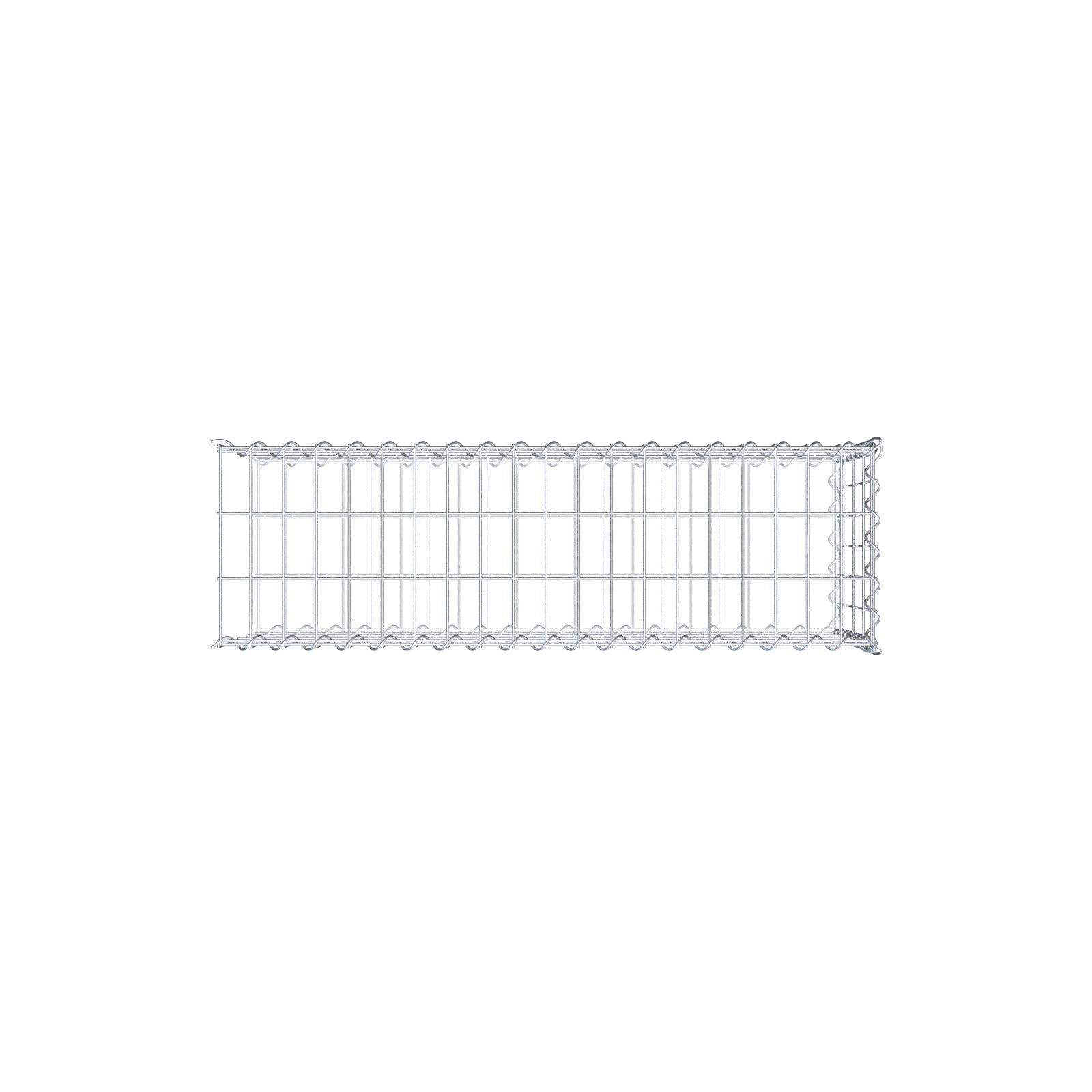 Påväxt gabion typ 2 100 cm x 40 cm x 30 cm (L x H x D), maskstorlek 5 cm x 10 cm, spiral