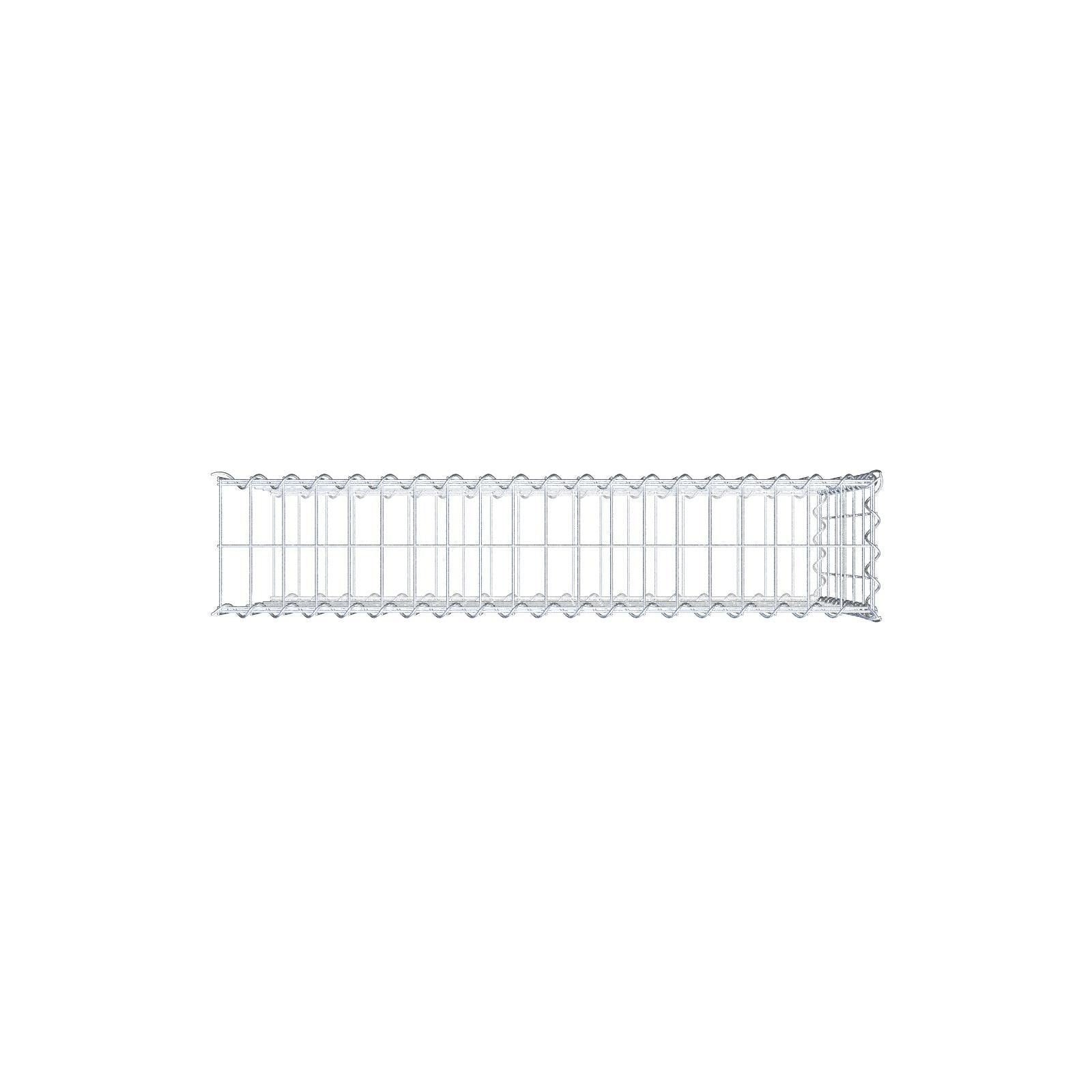 Extra gabion typ 2 100 cm x 60 cm x 20 cm (L x H x D), maskstorlek 5 cm x 10 cm, spiral