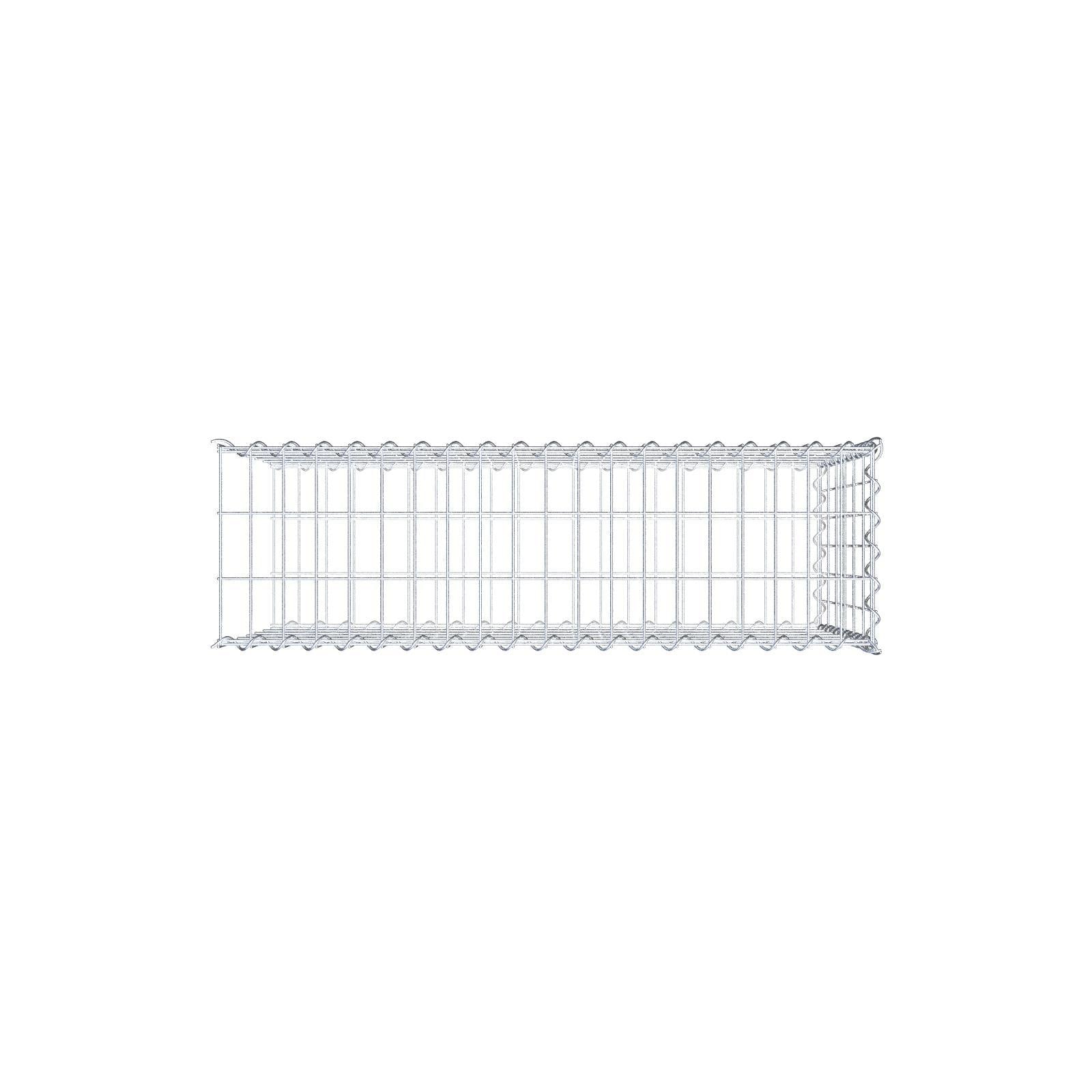 Påväxt gabion typ 2 100 cm x 60 cm x 30 cm (L x H x D), maskstorlek 5 cm x 10 cm, spiral