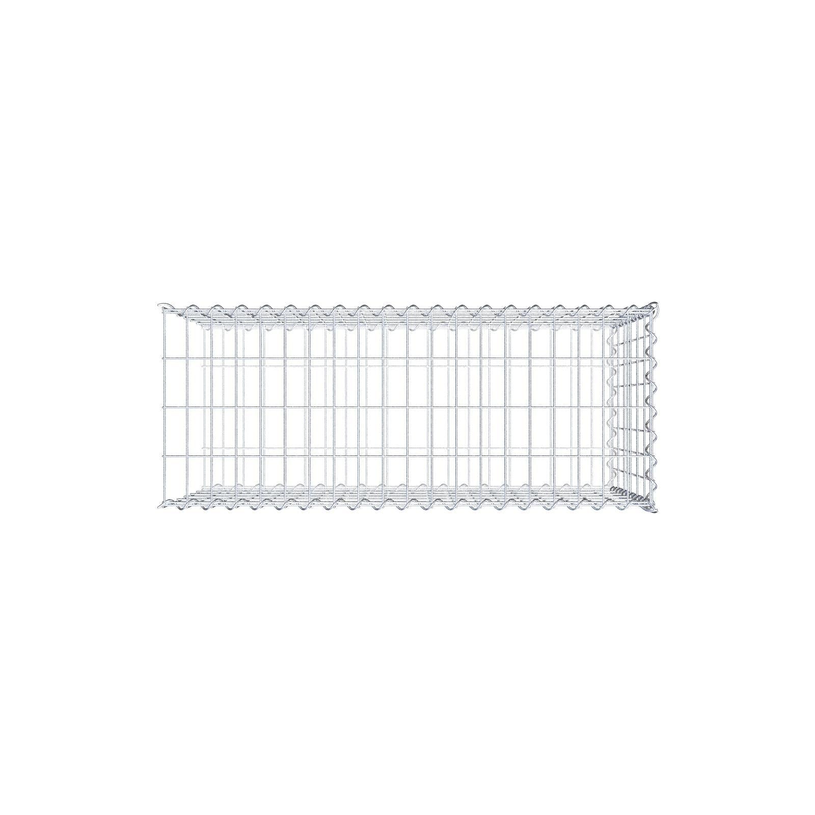 Extra gabion typ 2 100 cm x 60 cm x 40 cm (L x H x D), maskstorlek 5 cm x 10 cm, spiral