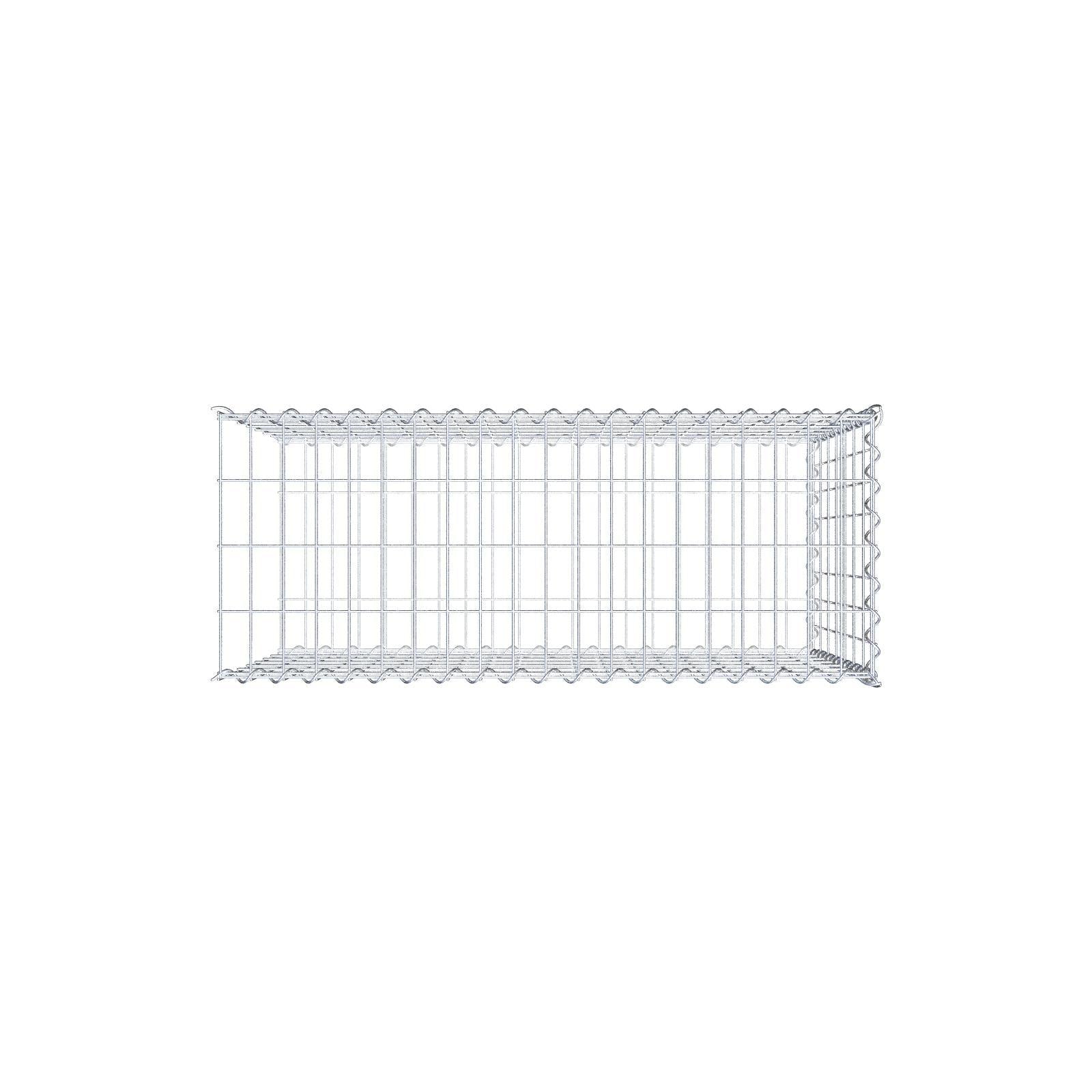 Gabião tipo 2 100 cm x 70 cm x 40 cm (C x A x P), malhagem 5 cm x 10 cm, espiral