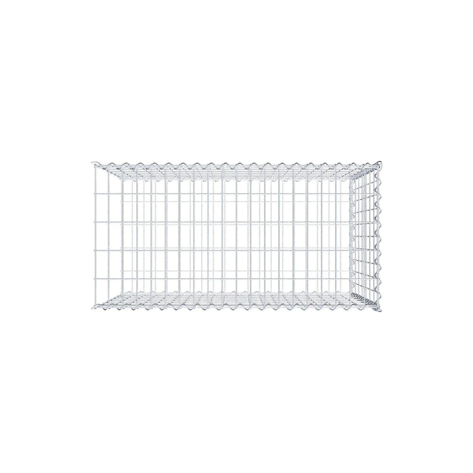Grown-on gabion type 2 100 cm x 70 cm x 50 cm (L x H x D), mesh size 5 cm x 10 cm, spiral