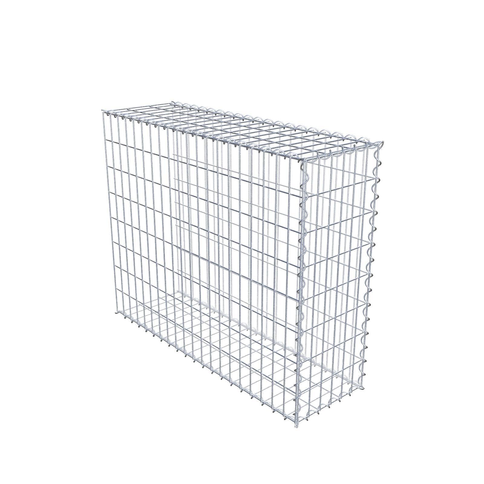 Gabion rapporté type 2 100 cm x 80 cm x 30 cm (L x H x P), mailles 5 cm x 10 cm, spirale