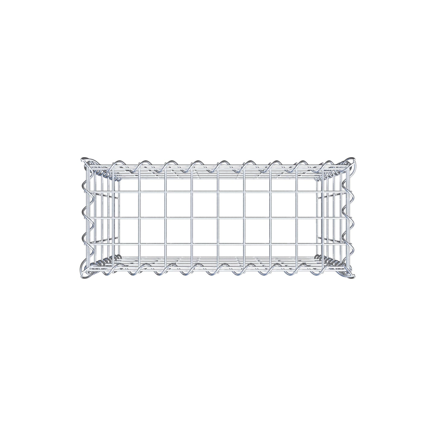 Gabião tipo 3 50 cm x 50 cm x 20 cm (C x A x P), malhagem 5 cm x 10 cm, espiral