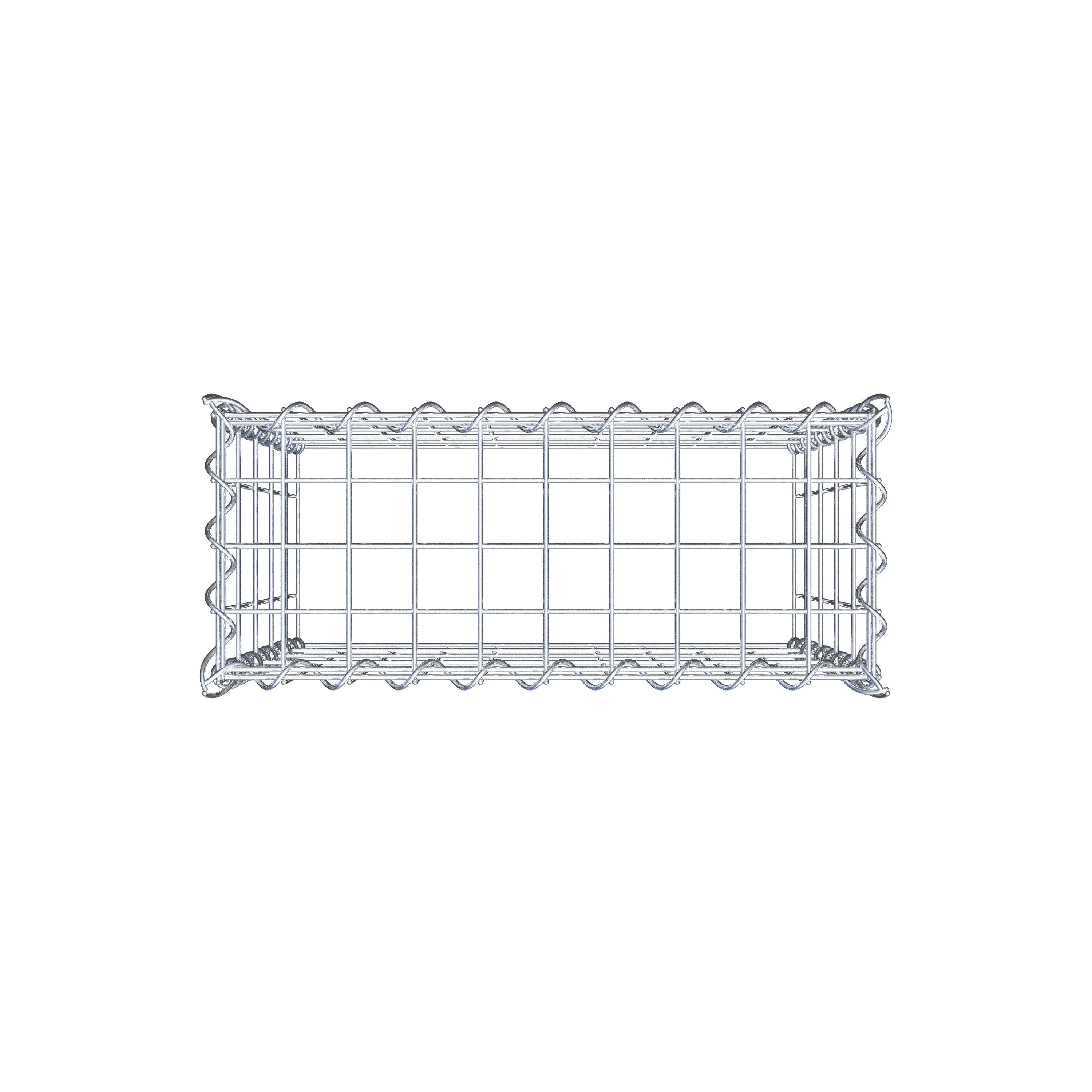 Gabião tipo 3 50 cm x 50 cm x 20 cm (C x A x P), malhagem 5 cm x 10 cm, espiral