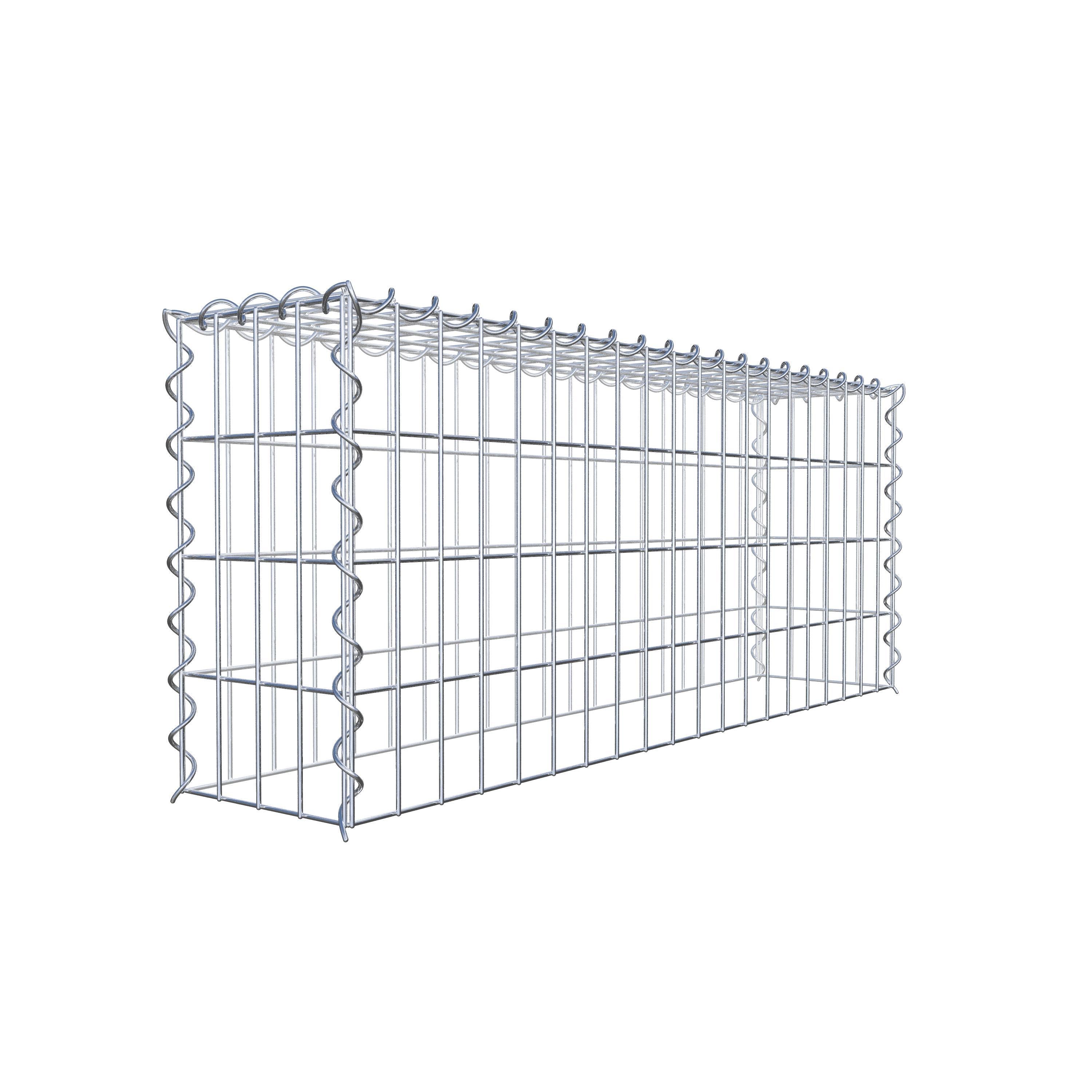 Gabion rapporté type 3 100 cm x 40 cm x 20 cm (L x H x P), mailles 5 cm x 10 cm, spirale