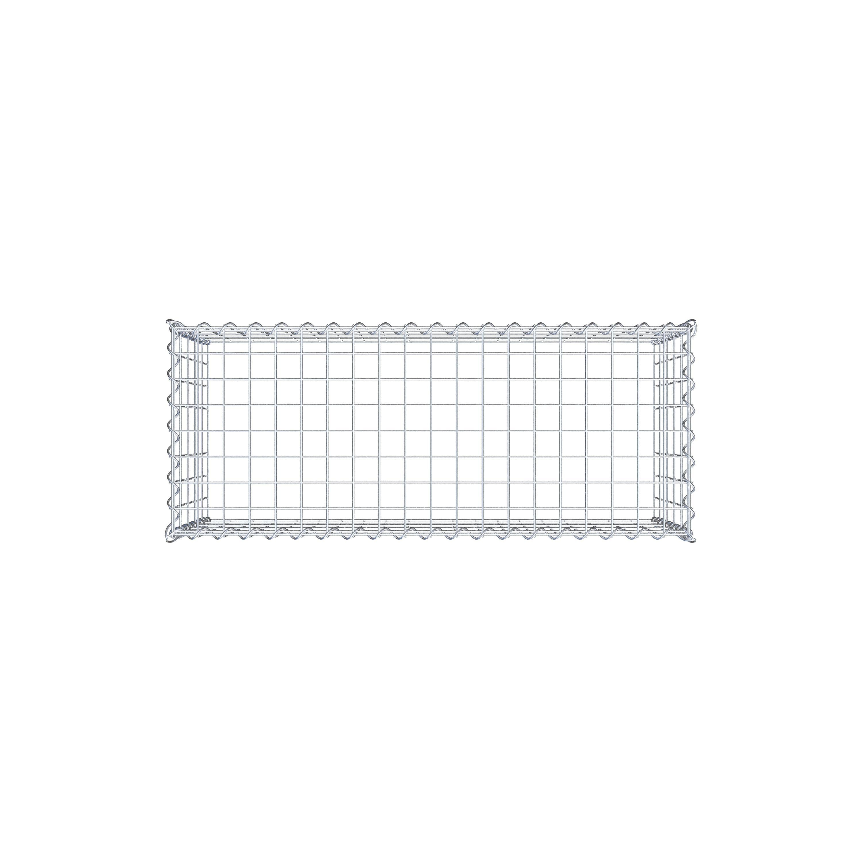Opvokset gabion type 3 100 cm x 50 cm x 40 cm (L x H x D), maskestørrelse 5 cm x 10 cm, spiral