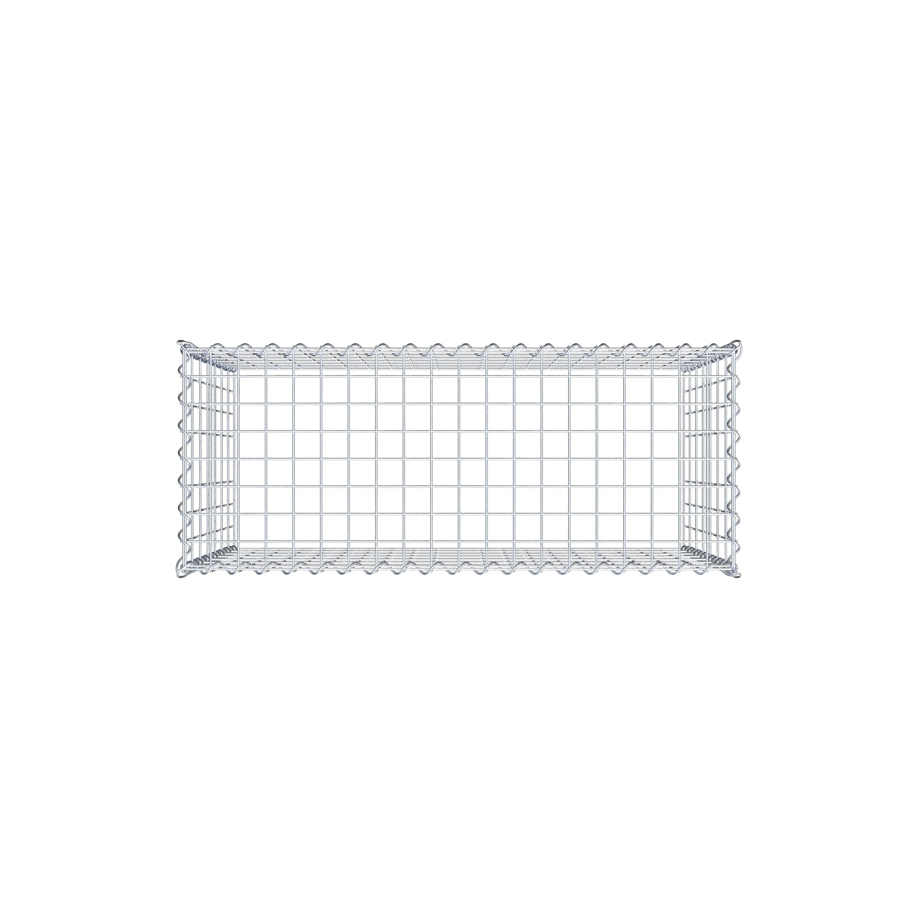 Opvokset gabion type 3 100 cm x 70 cm x 40 cm (L x H x D), maskestørrelse 5 cm x 10 cm, spiral