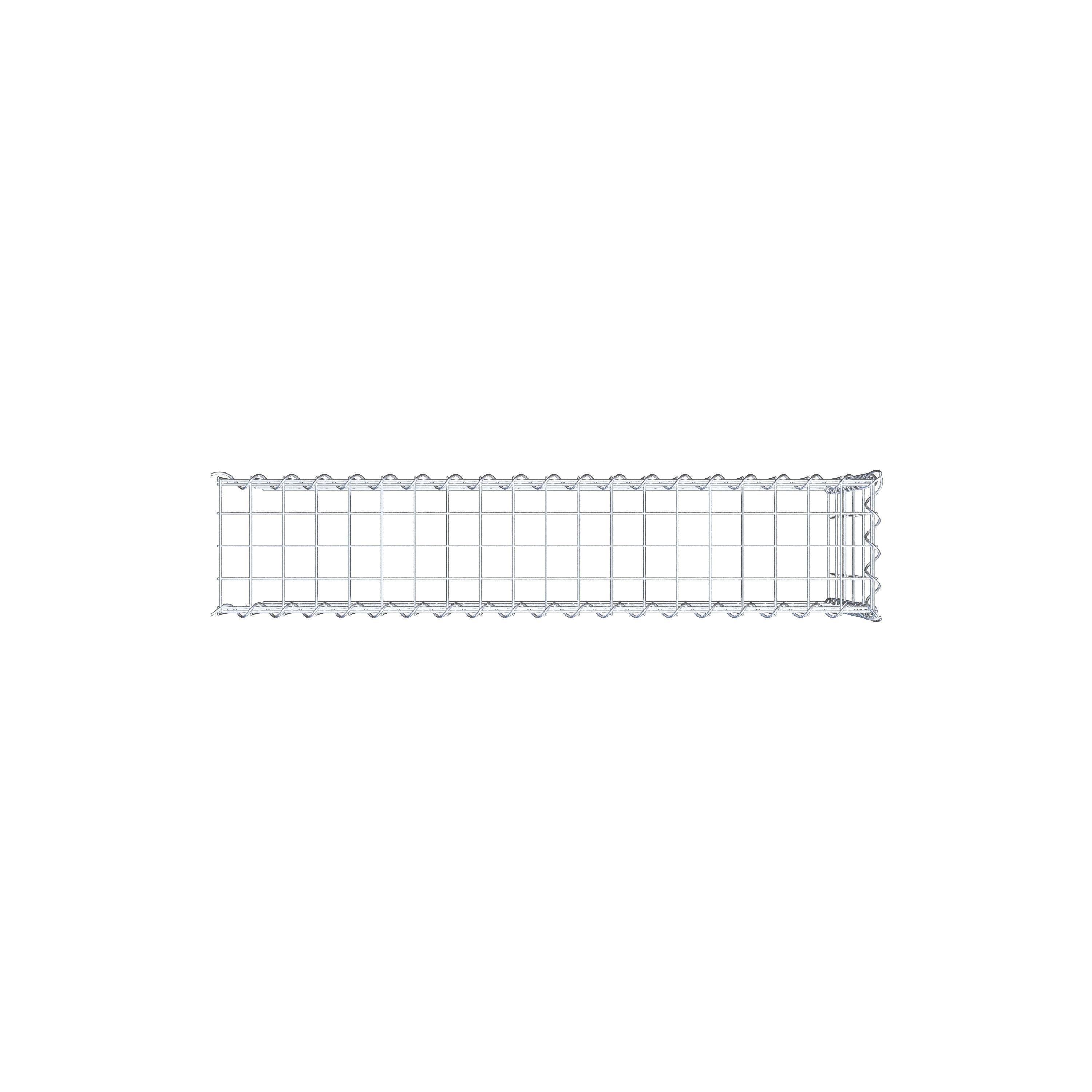 Grown-on gabion type 4 100 cm x 50 cm x 20 cm (L x H x D), mesh size 5 cm x 10 cm, spiral