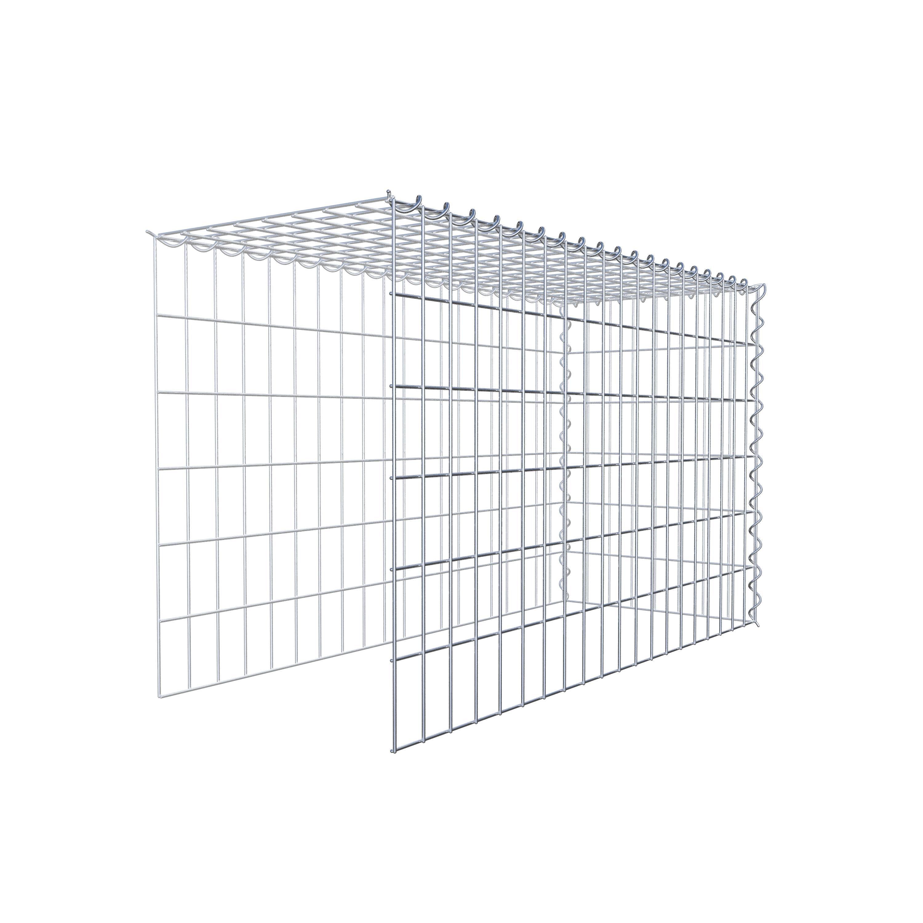 Gavión complementario tipo 4 100 cm x 60 cm x 40 cm (L x A x P), malla 5 cm x 10 cm, espiral