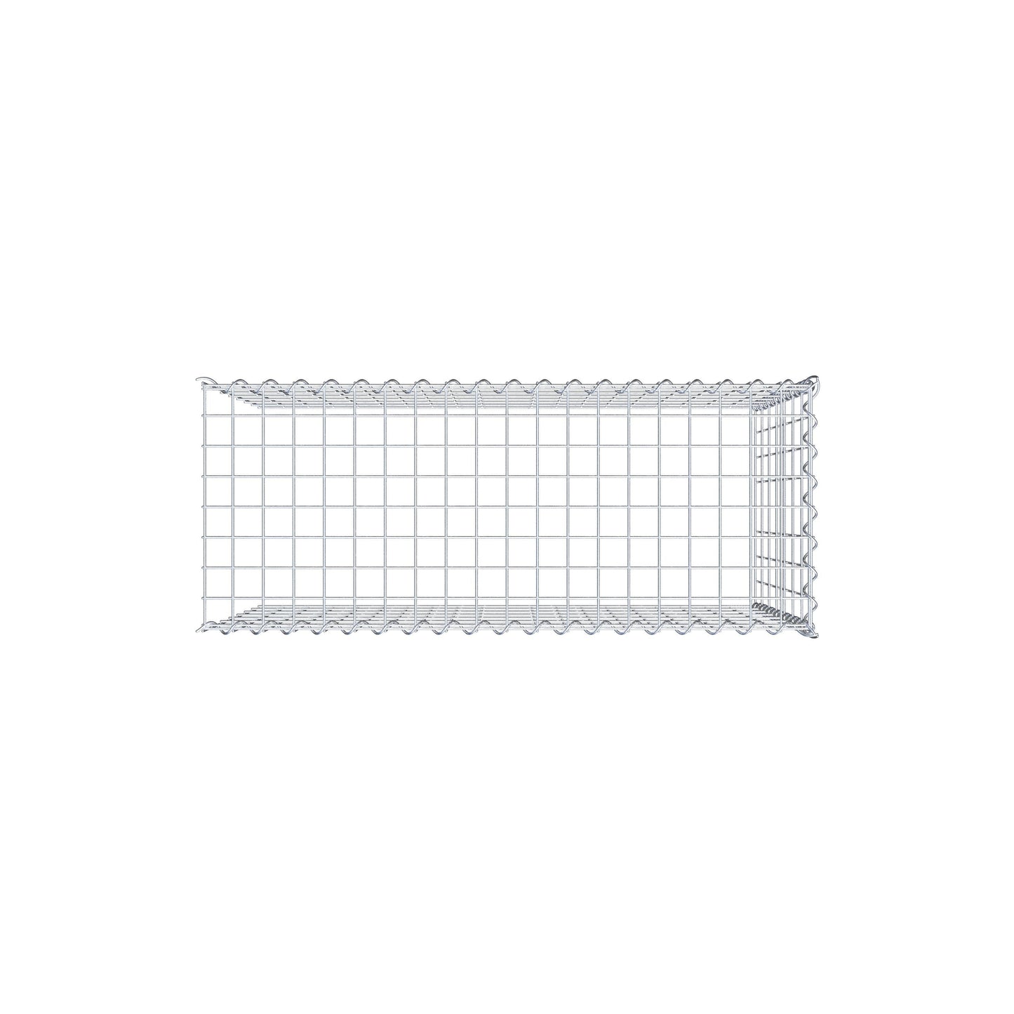 Gabion rapporté type 4 100 cm x 70 cm x 40 cm (L x H x P), mailles 5 cm x 10 cm, spirale