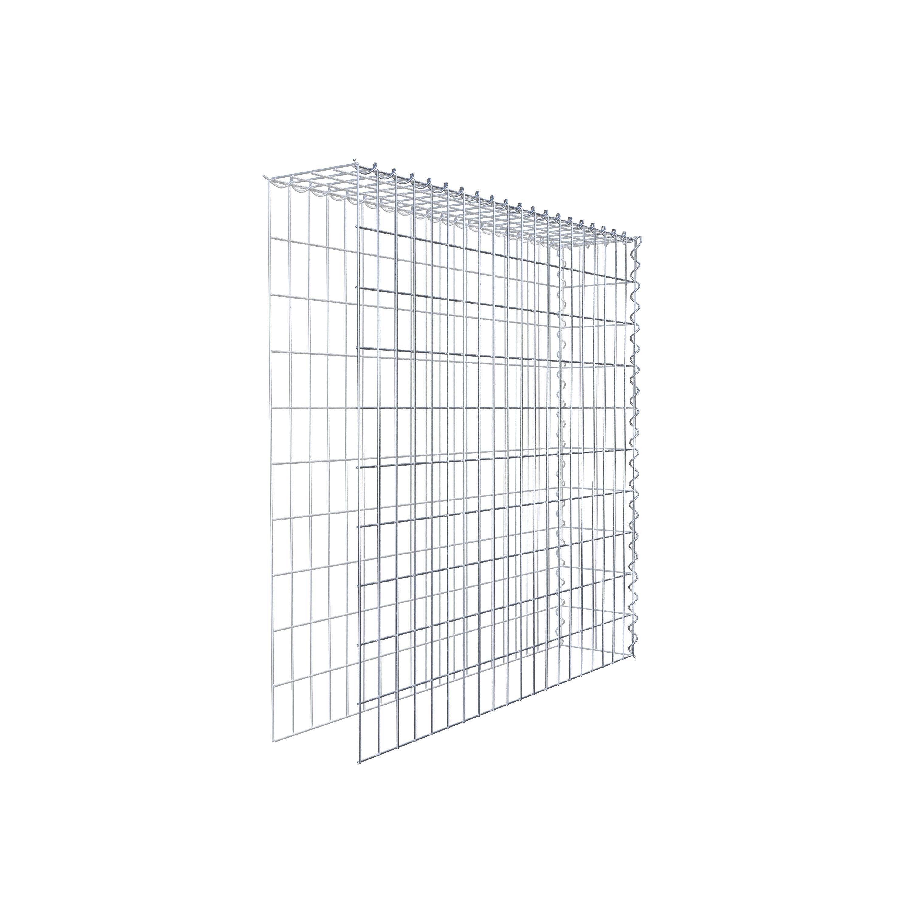 Gabion rapporté type 4 100 cm x 100 cm x 20 cm (L x H x P), mailles 5 cm x 10 cm, spirale