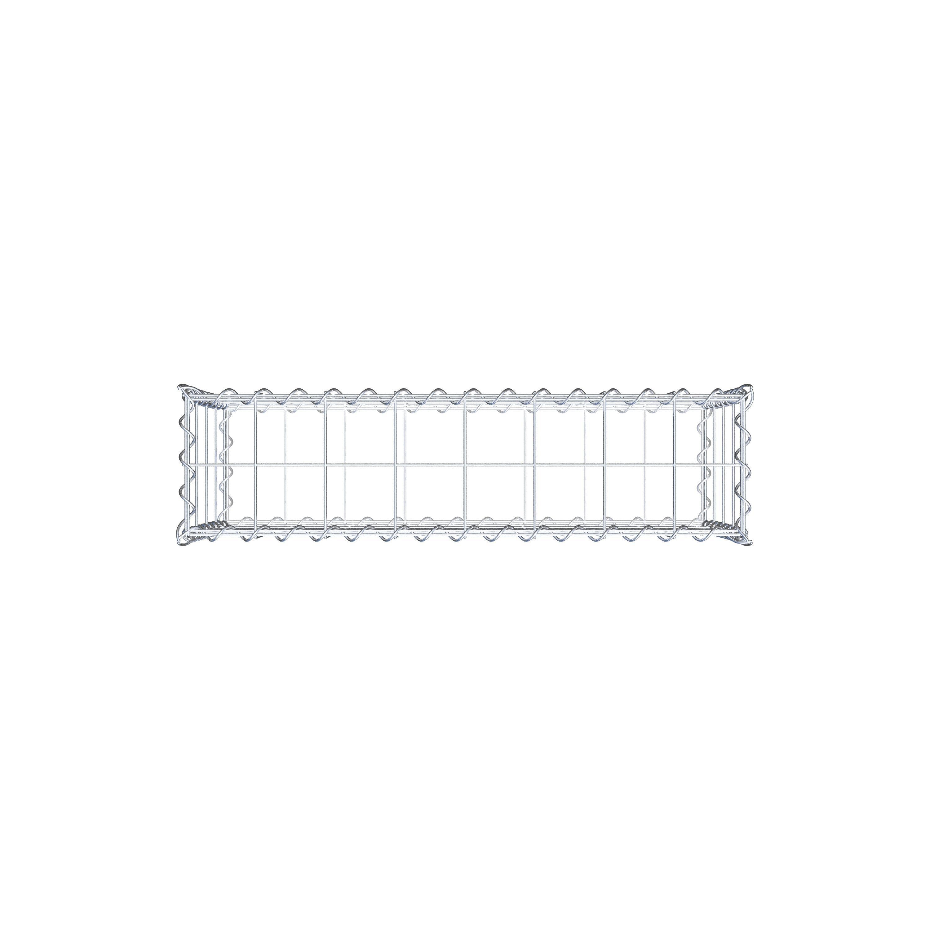 Gabion 80 cm x 40 cm x 20 cm (L x H x D), maskestørrelse 10 cm x 10 cm, spiral
