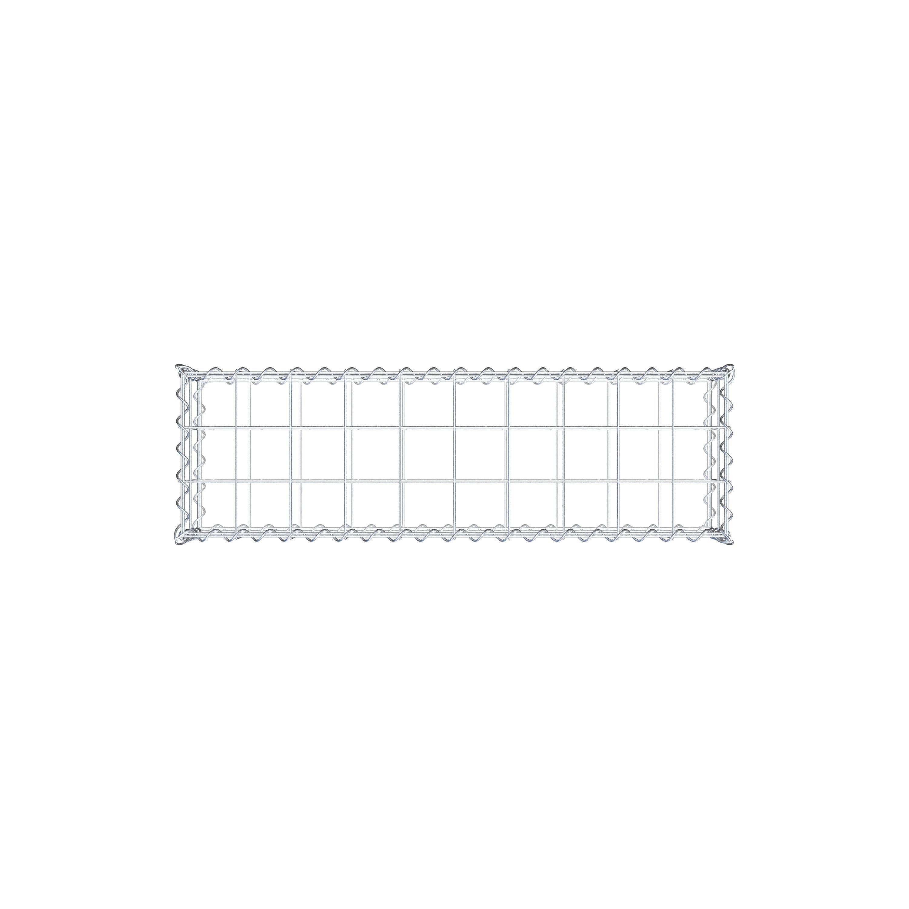 Gabion 100 cm x 20 cm x 30 cm (L x H x D), maskestørrelse 10 cm x 10 cm, spiral