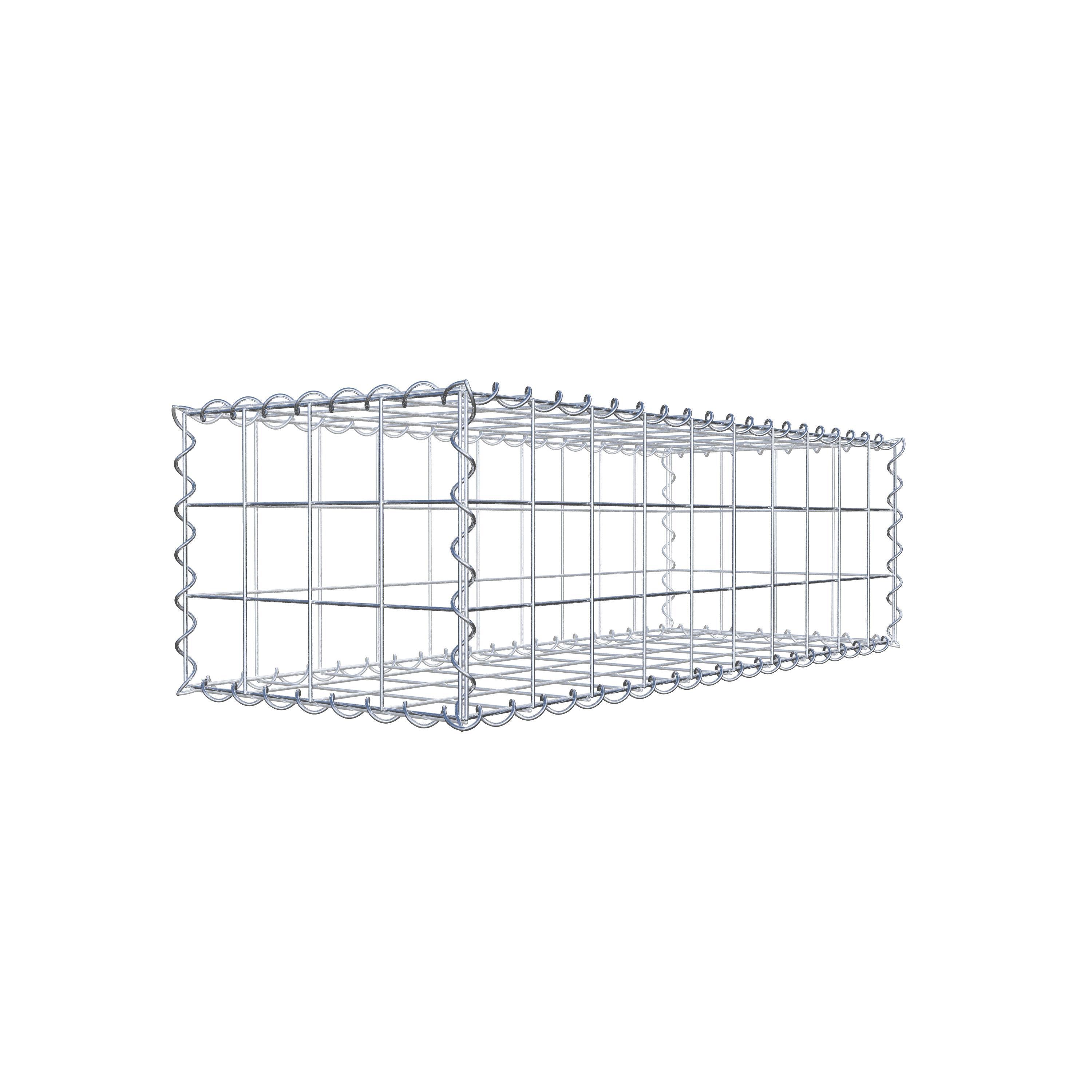 Gabião 100 cm x 30 cm x 40 cm (C x A x P), malhagem 10 cm x 10 cm, espiral