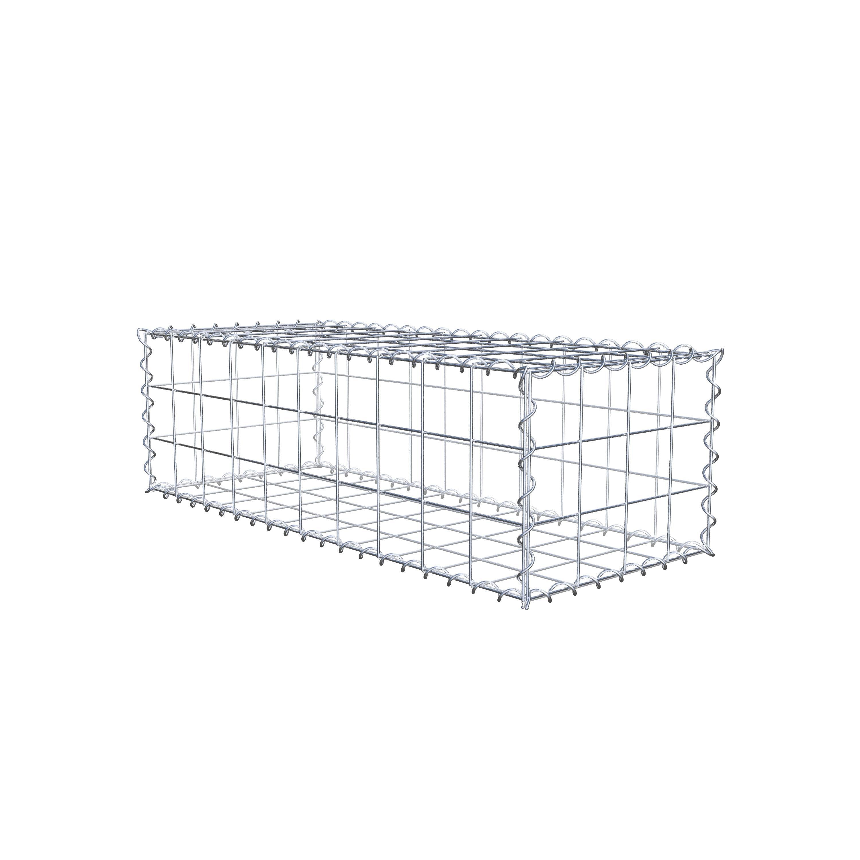 Gabião 100 cm x 30 cm x 40 cm (C x A x P), malhagem 10 cm x 10 cm, espiral