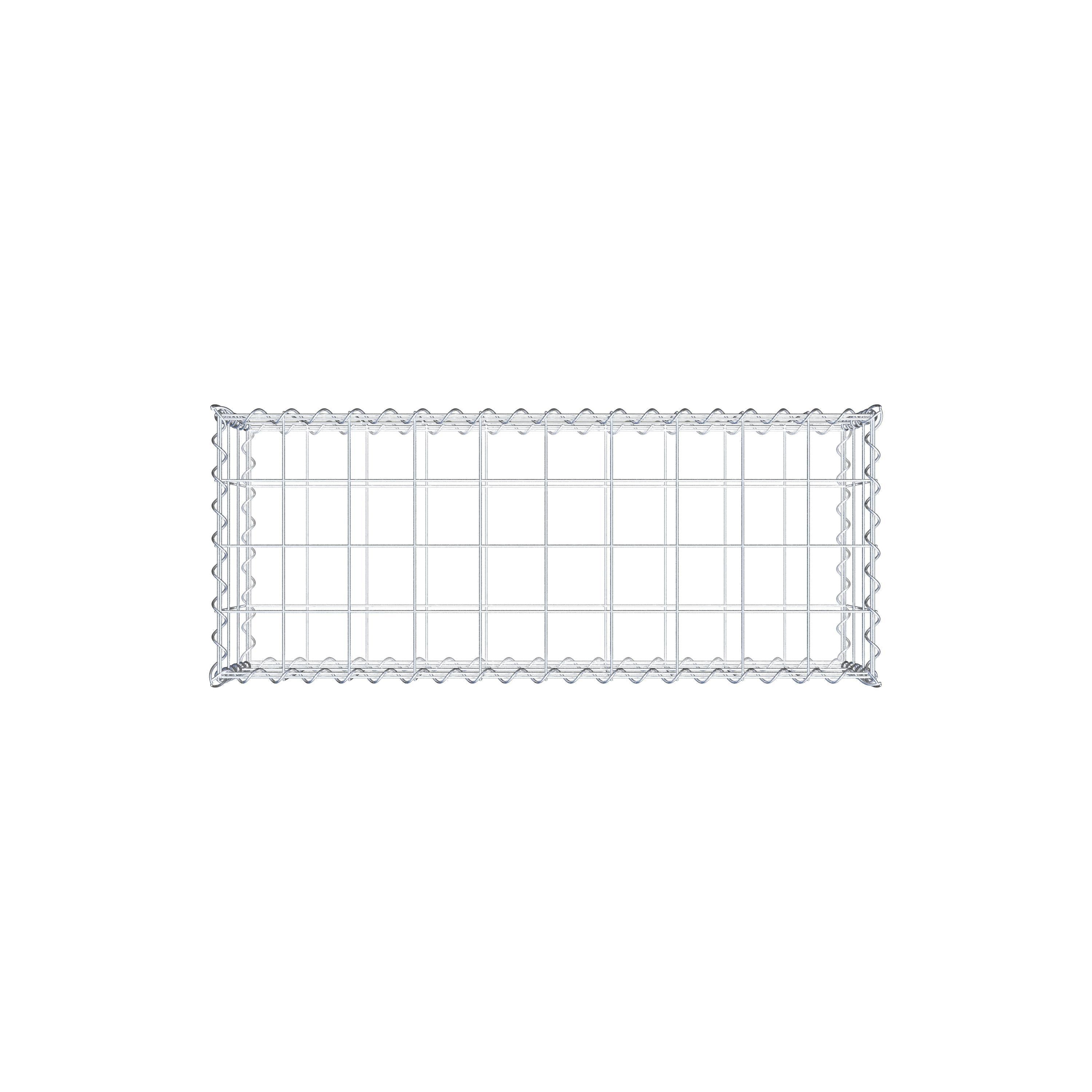 Gabião 100 cm x 30 cm x 40 cm (C x A x P), malhagem 10 cm x 10 cm, espiral