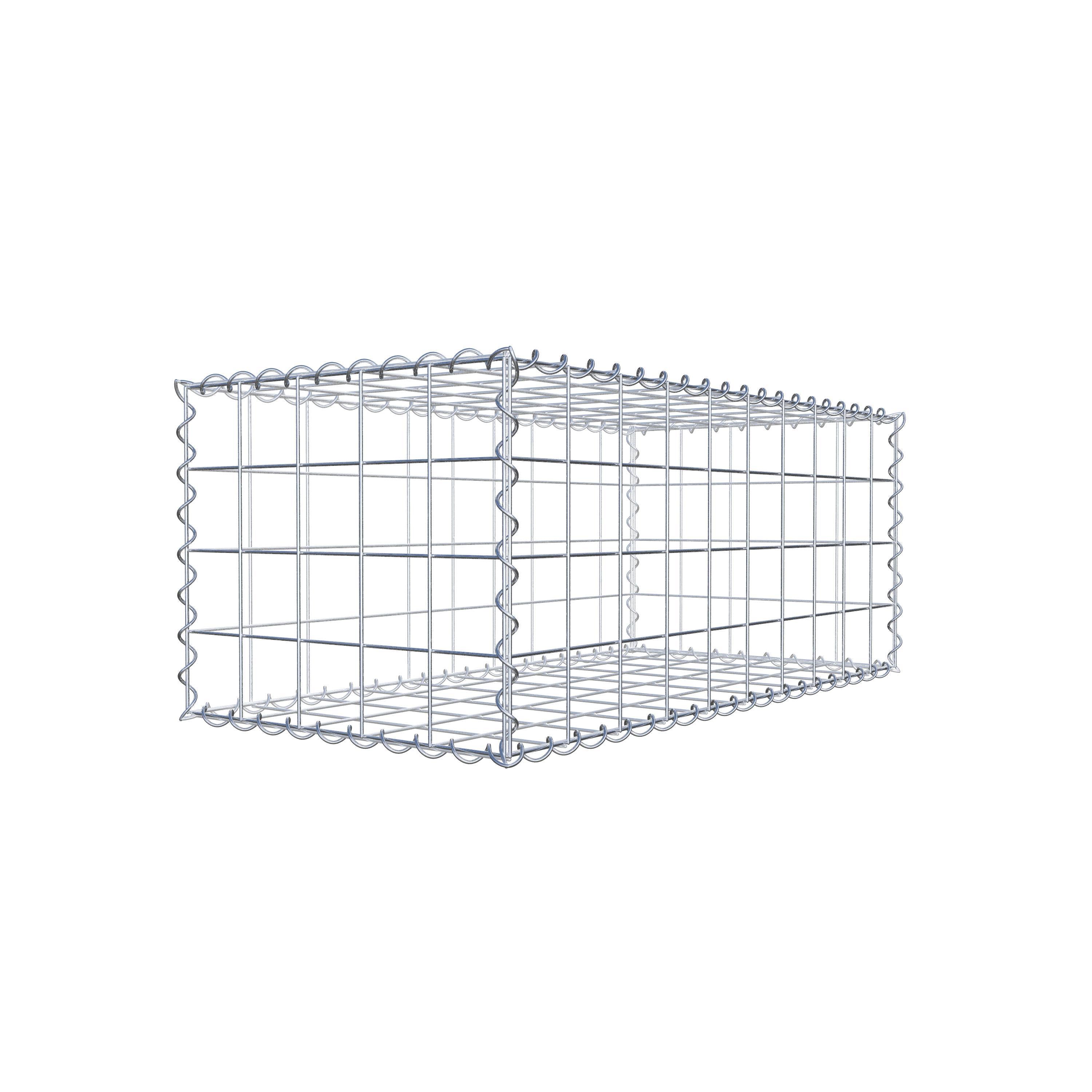 Gabião 100 cm x 40 cm x 50 cm (C x A x P), malhagem 10 cm x 10 cm, espiral