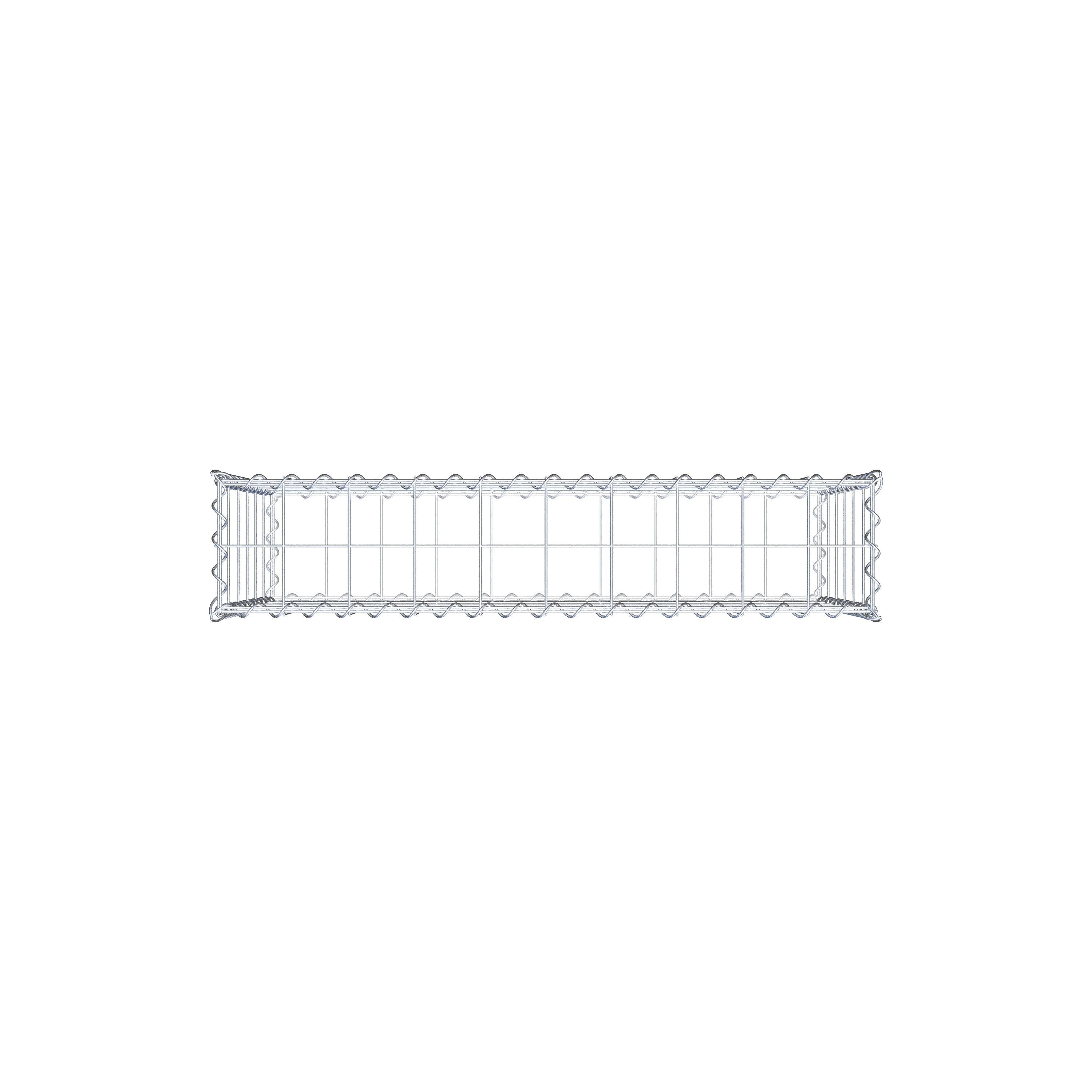 Gabião 100 cm x 60 cm x 20 cm (C x A x P), malhagem 10 cm x 10 cm, espiral