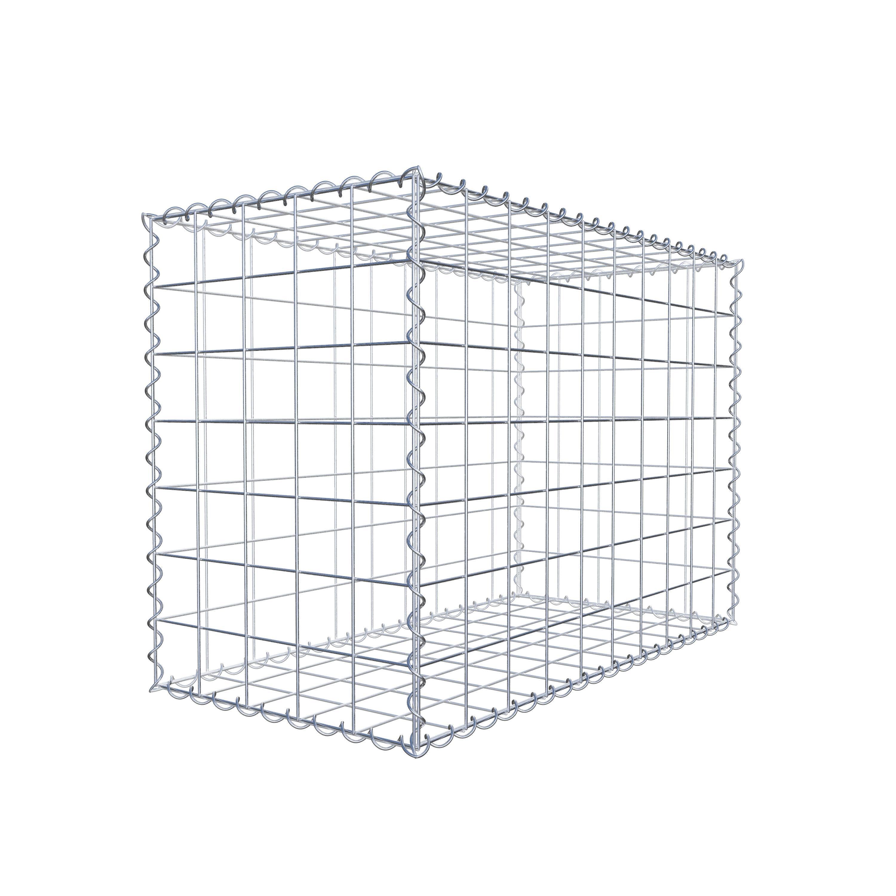 Gabbione 100 cm x 70 cm x 50 cm (L x H x P), maglia 10 cm x 10 cm, spirale