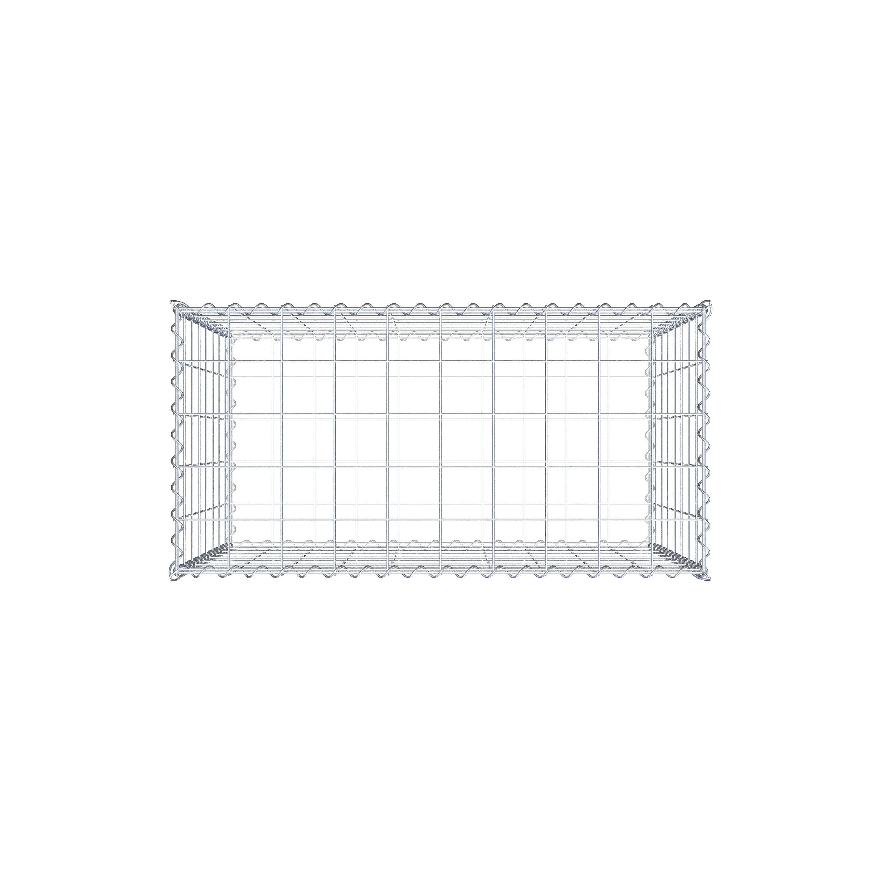 Gavión 100 cm x 80 cm x 50 cm (L x A x P), luz de malla 10 cm x 10 cm, en espiral