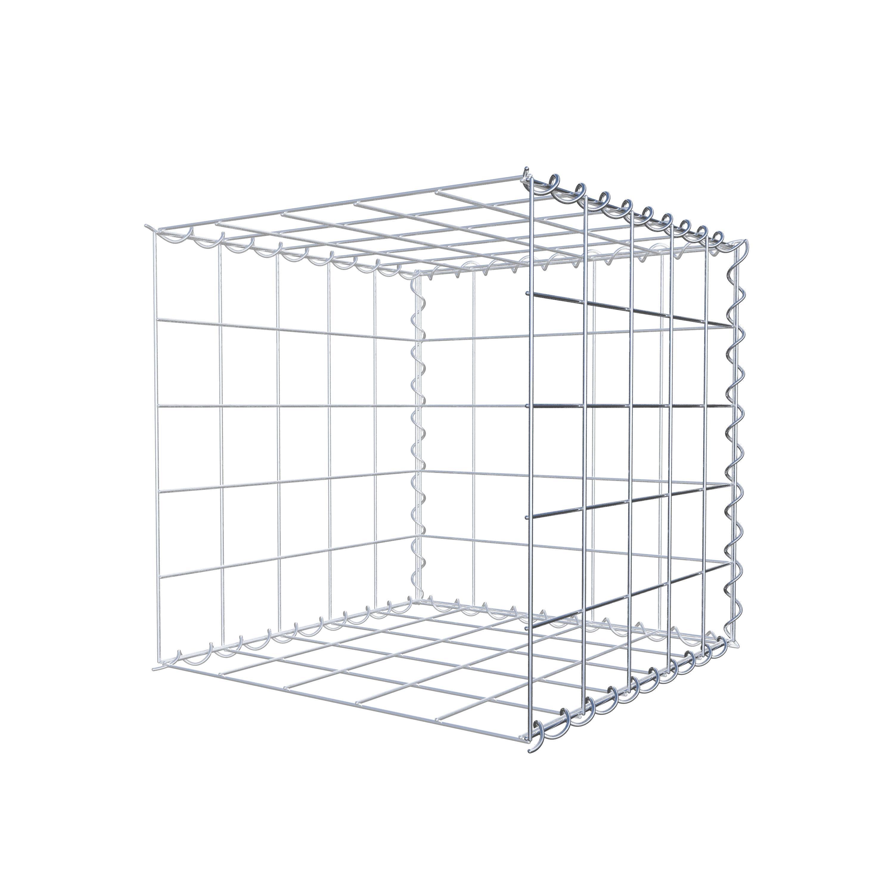 Opvokset gabion type 2 50 cm x 50 cm x 50 cm (L x H x D), maskestørrelse 10 cm x 10 cm, spiral