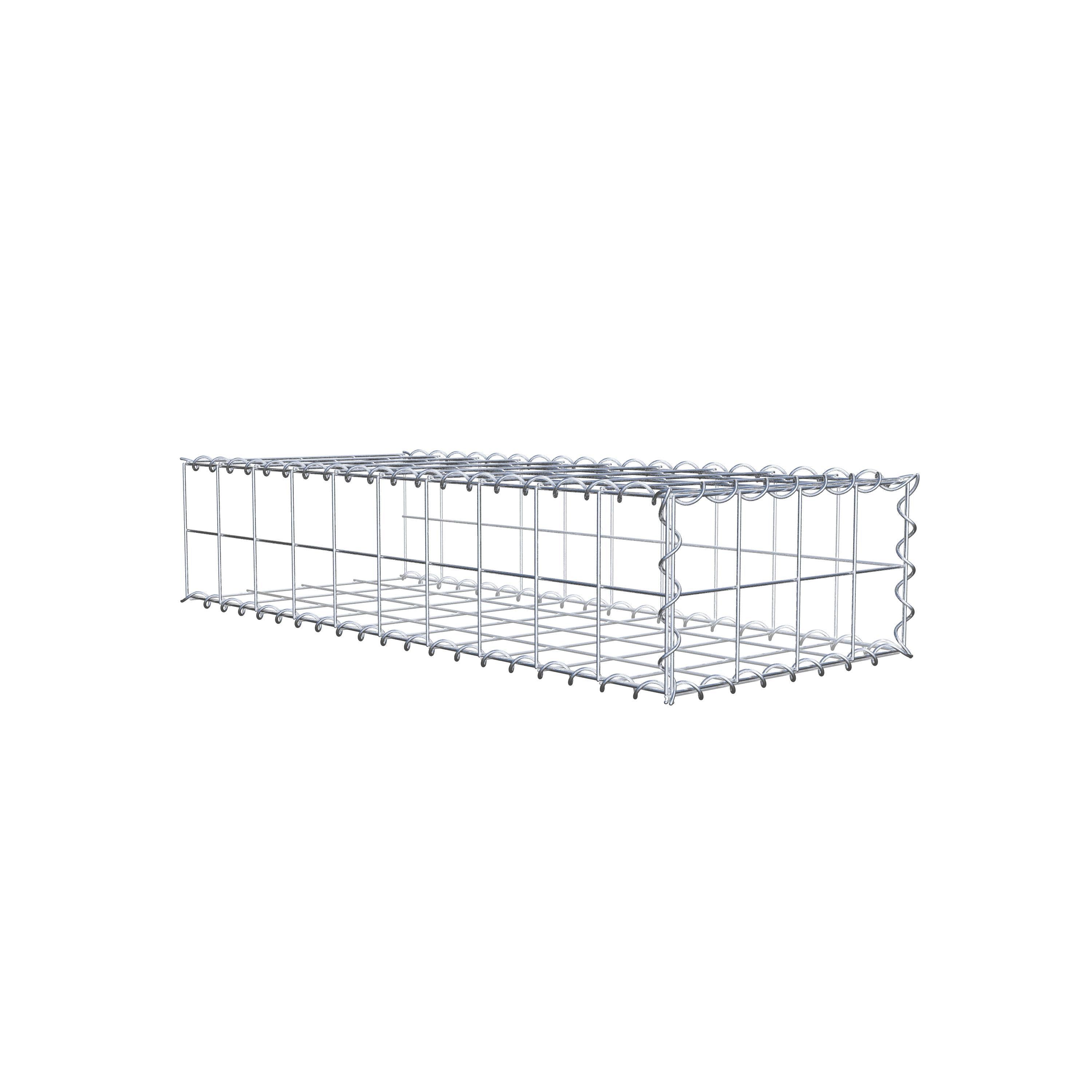 Gabbione aggiuntivo tipo 2 100 cm x 20 cm x 40 cm (L x A x P), maglia 10 cm x 10 cm, spirale