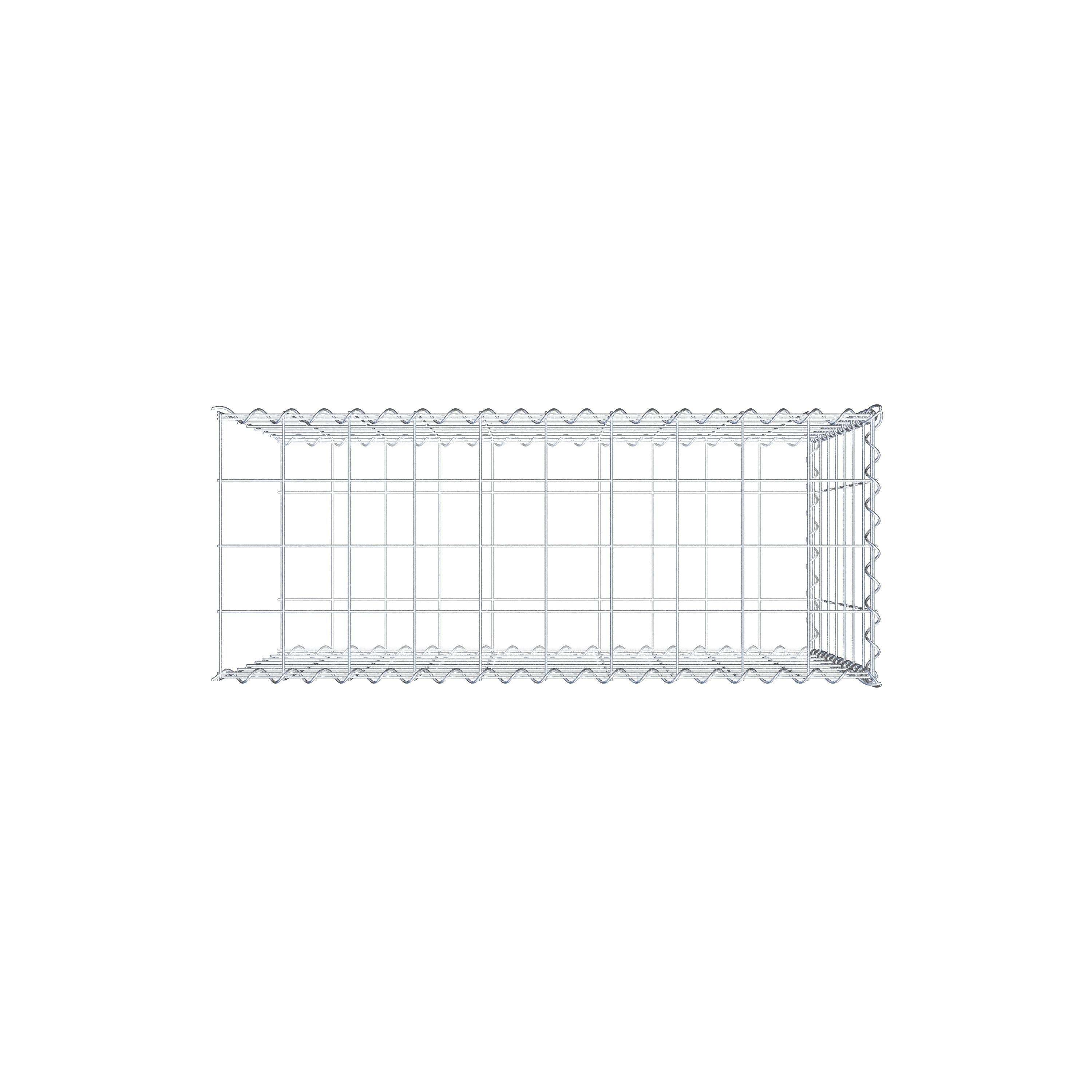 Gabion rapporté type 2 100 cm x 70 cm x 40 cm (L x H x P), mailles 10 cm x 10 cm, spirale