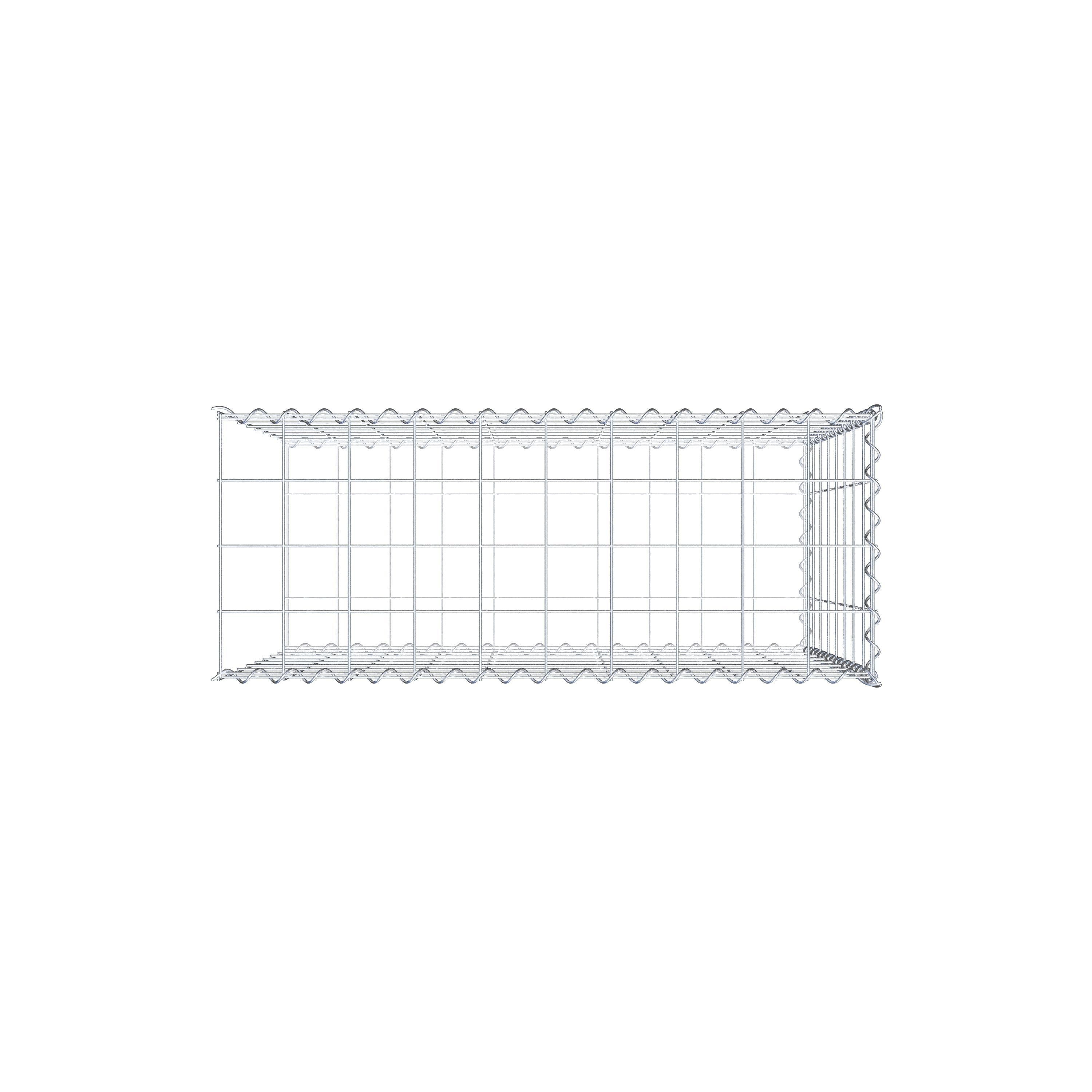 Anbaugabione Typ 2 100 cm x 80 cm x 40 cm (L x H x T), Maschenweite 10 cm x 10 cm, Spirale