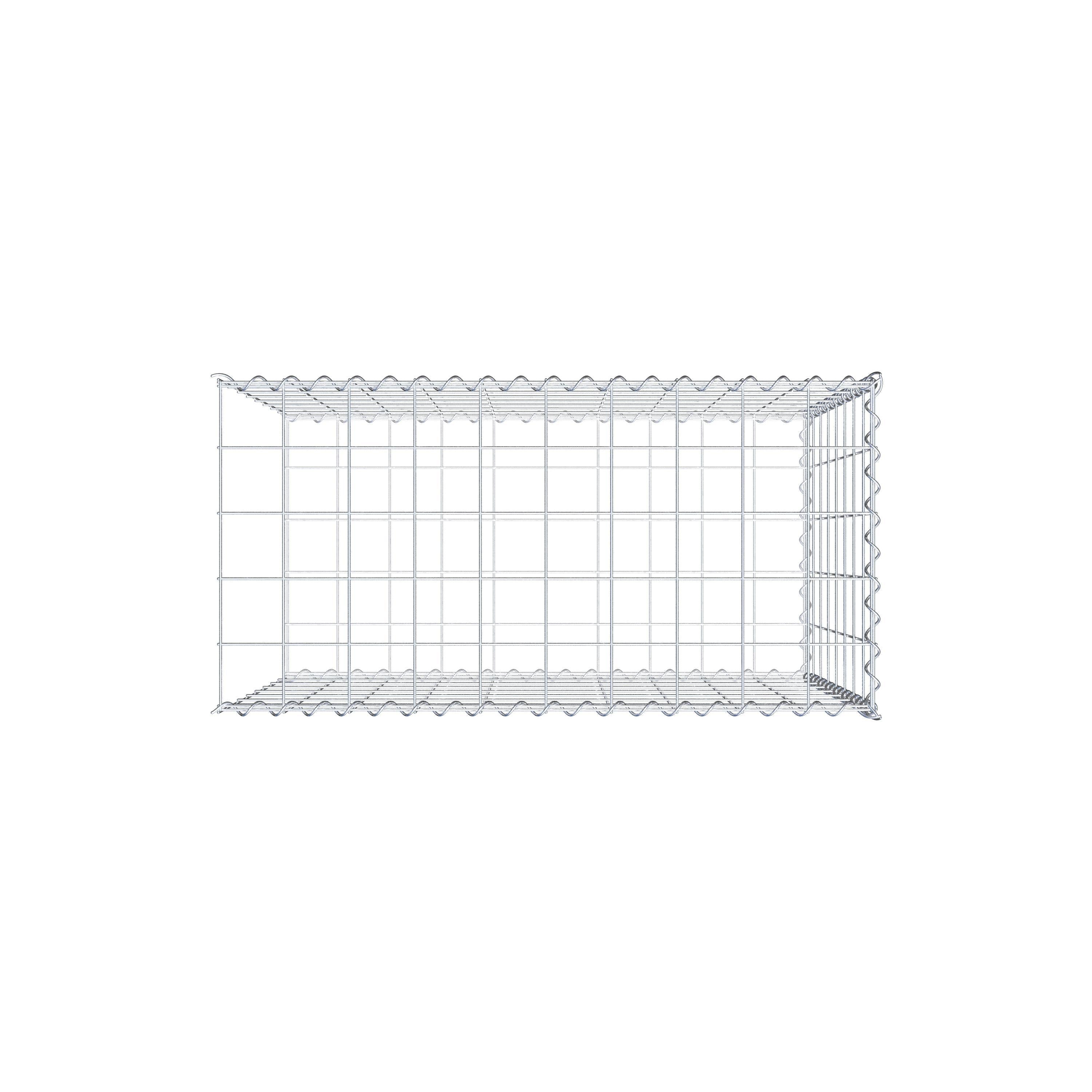 Gabbione aggiuntivo tipo 2 100 cm x 80 cm x 50 cm (L x A x P), maglia 10 cm x 10 cm, spirale