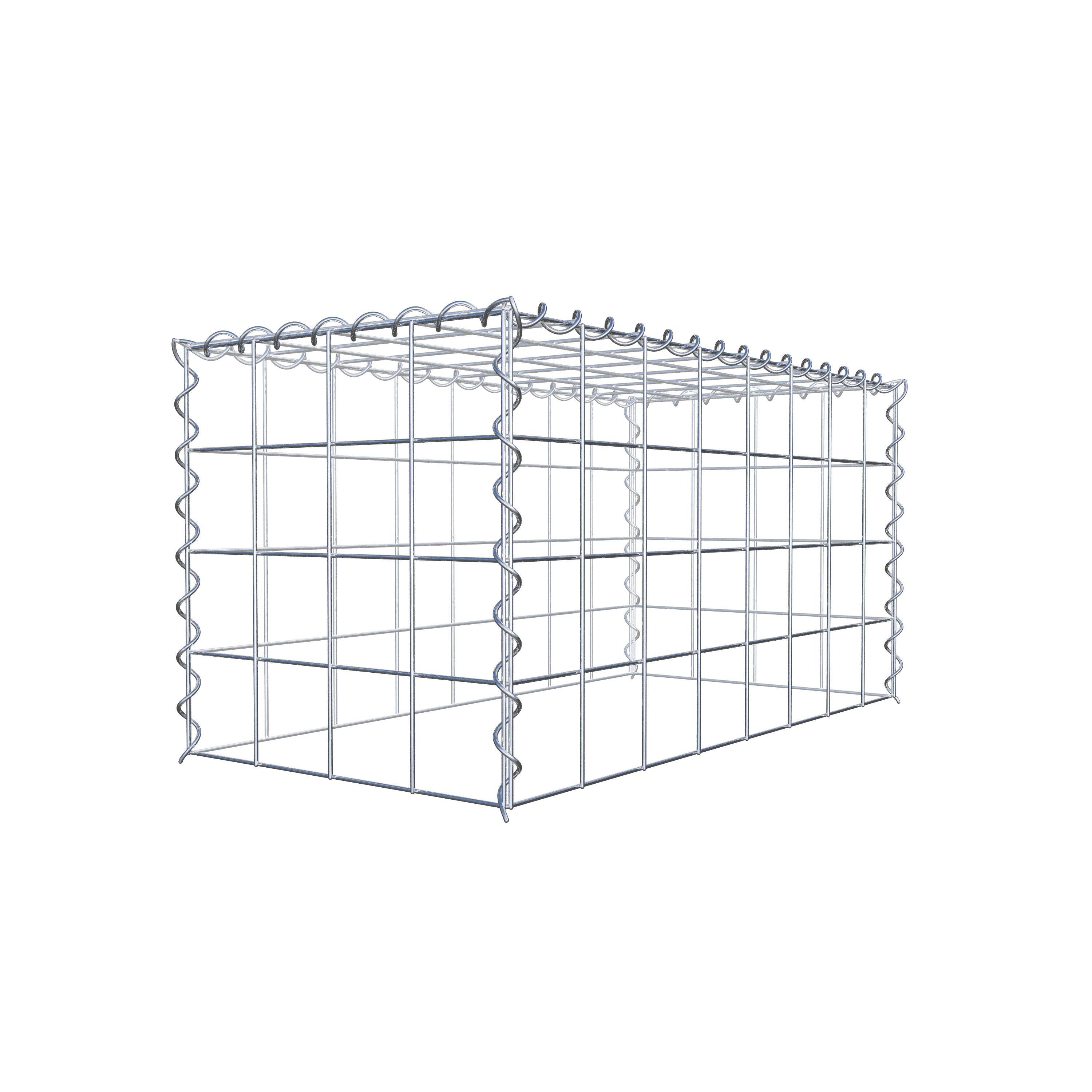 Gabião tipo 3 80 cm x 40 cm x 40 cm (C x A x P), malhagem 10 cm x 10 cm, espiral