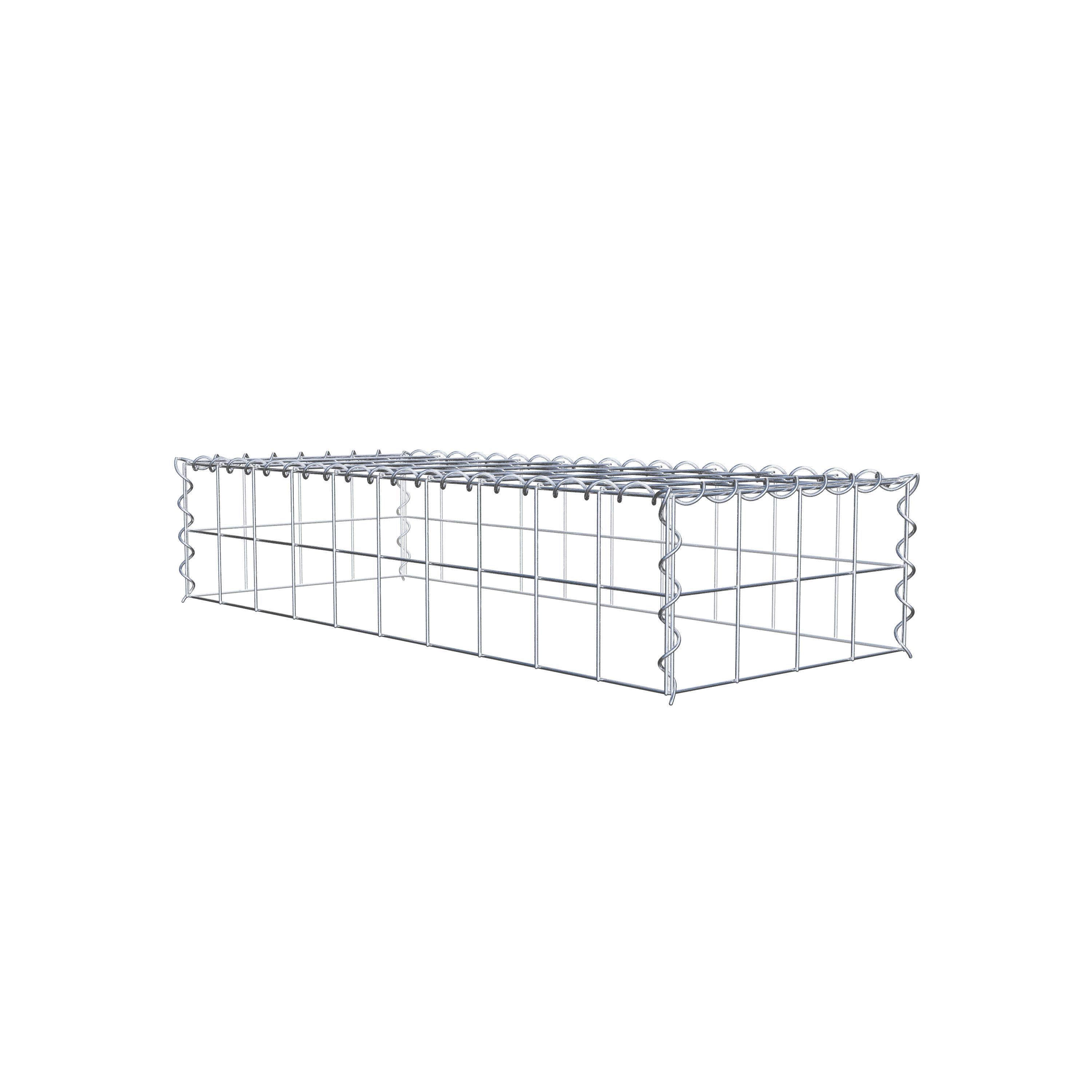 Gabion rapporté type 3 100 cm x 20 cm x 40 cm (L x H x P), mailles 10 cm x 10 cm, spirale