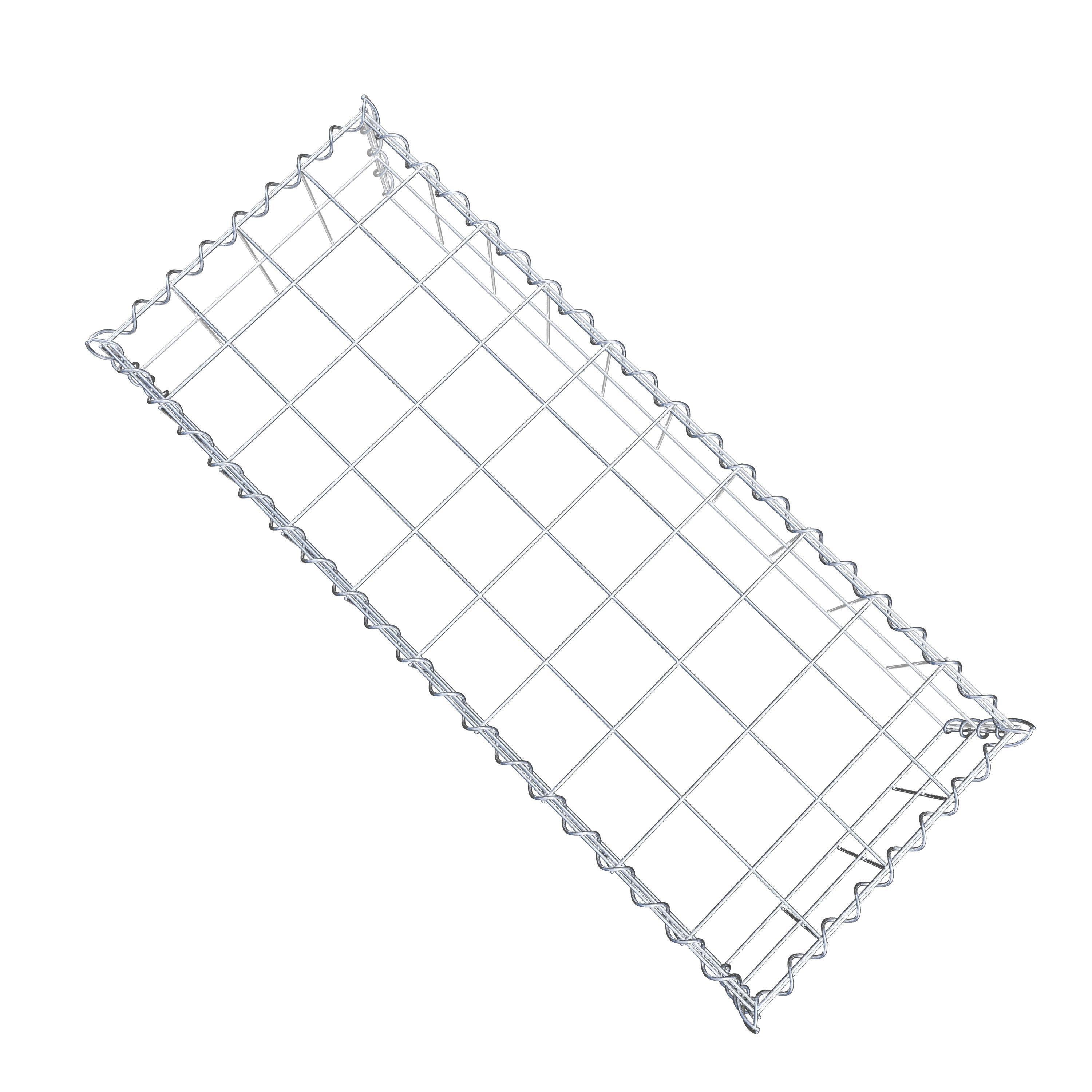 Gabion rapporté type 3 100 cm x 20 cm x 40 cm (L x H x P), mailles 10 cm x 10 cm, spirale