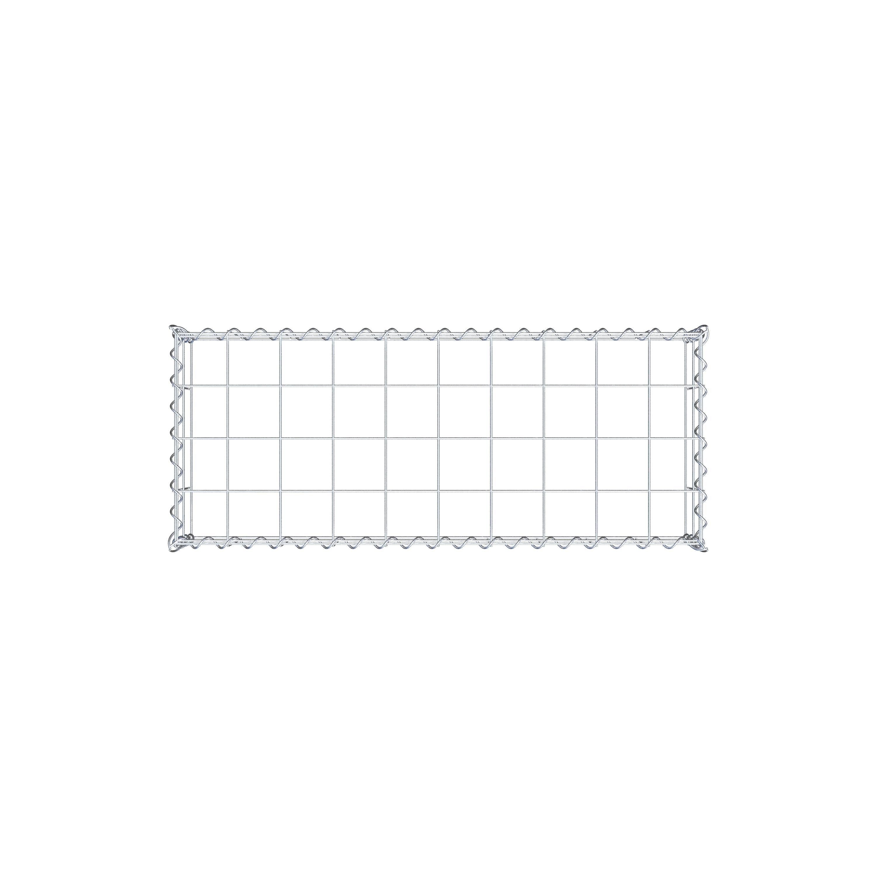 Gabion rapporté type 3 100 cm x 20 cm x 40 cm (L x H x P), mailles 10 cm x 10 cm, spirale