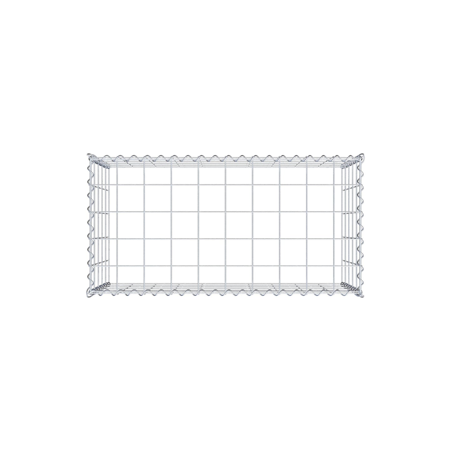 Gabião tipo 3 100 cm x 50 cm x 50 cm (C x A x P), malhagem 10 cm x 10 cm, espiral
