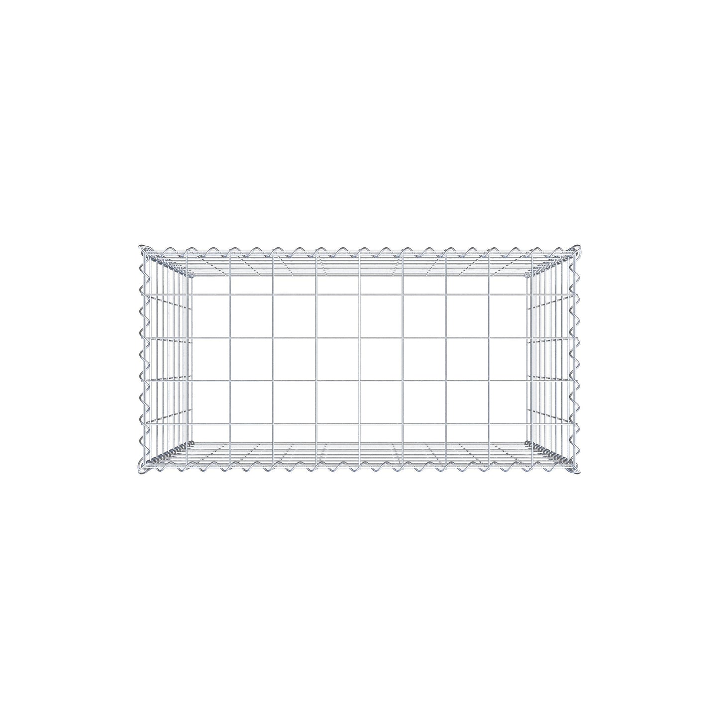 Gabião tipo 3 100 cm x 90 cm x 50 cm (C x A x P), malhagem 10 cm x 10 cm, espiral