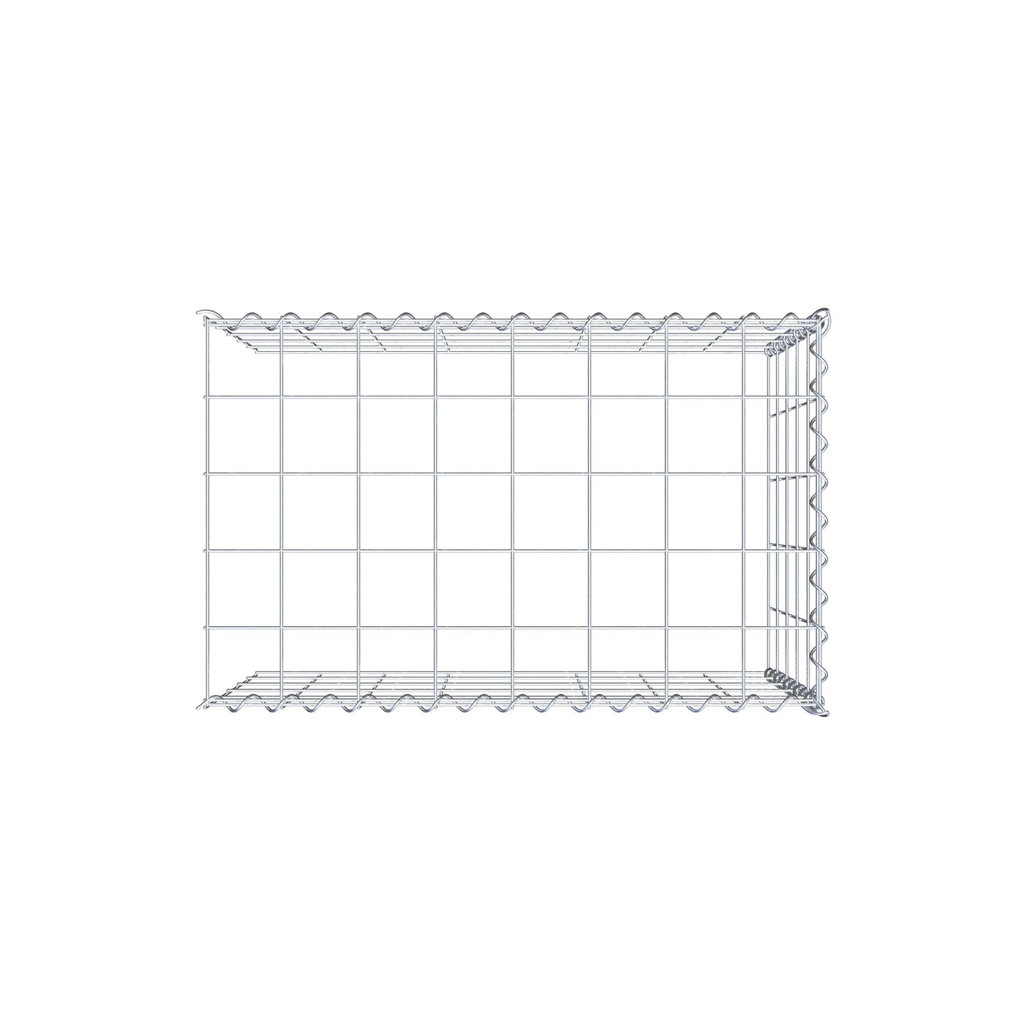 Mounted gabion type 4 80 cm x 50 cm x 50 cm (L x H x D), mesh size 10 cm x 10 cm, spiral